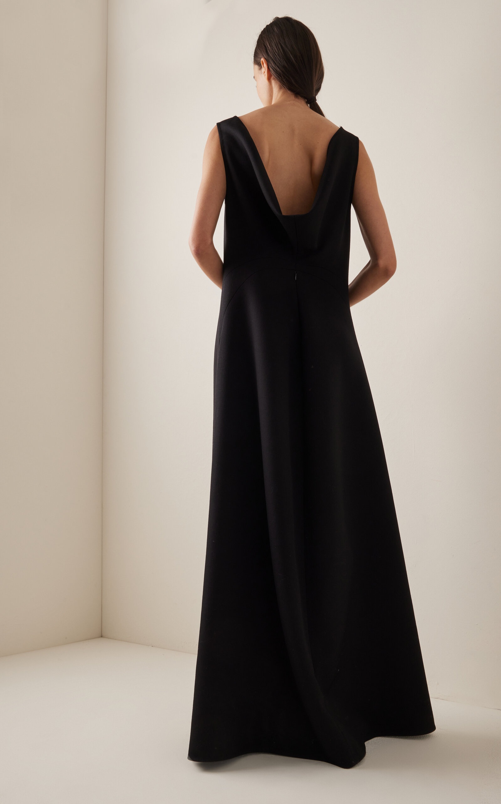 Rhea Wool-Blend Maxi Dress black - 4