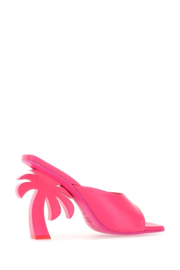 Palm square-toe mules - 5