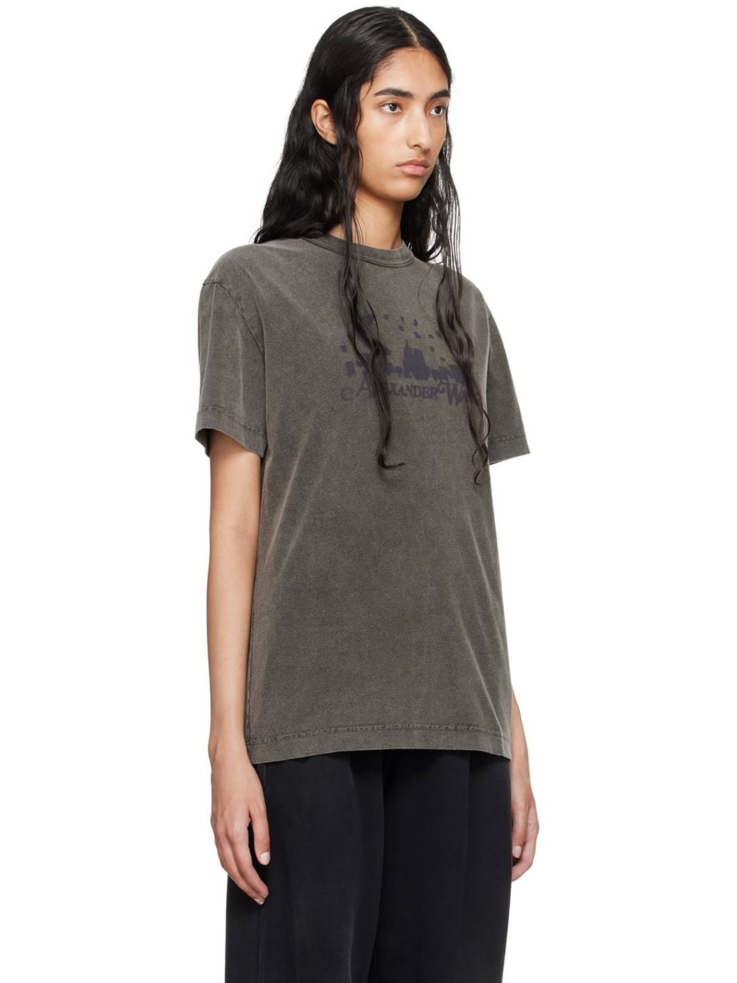 Gray Distressed Skyline T-Shirt - 2