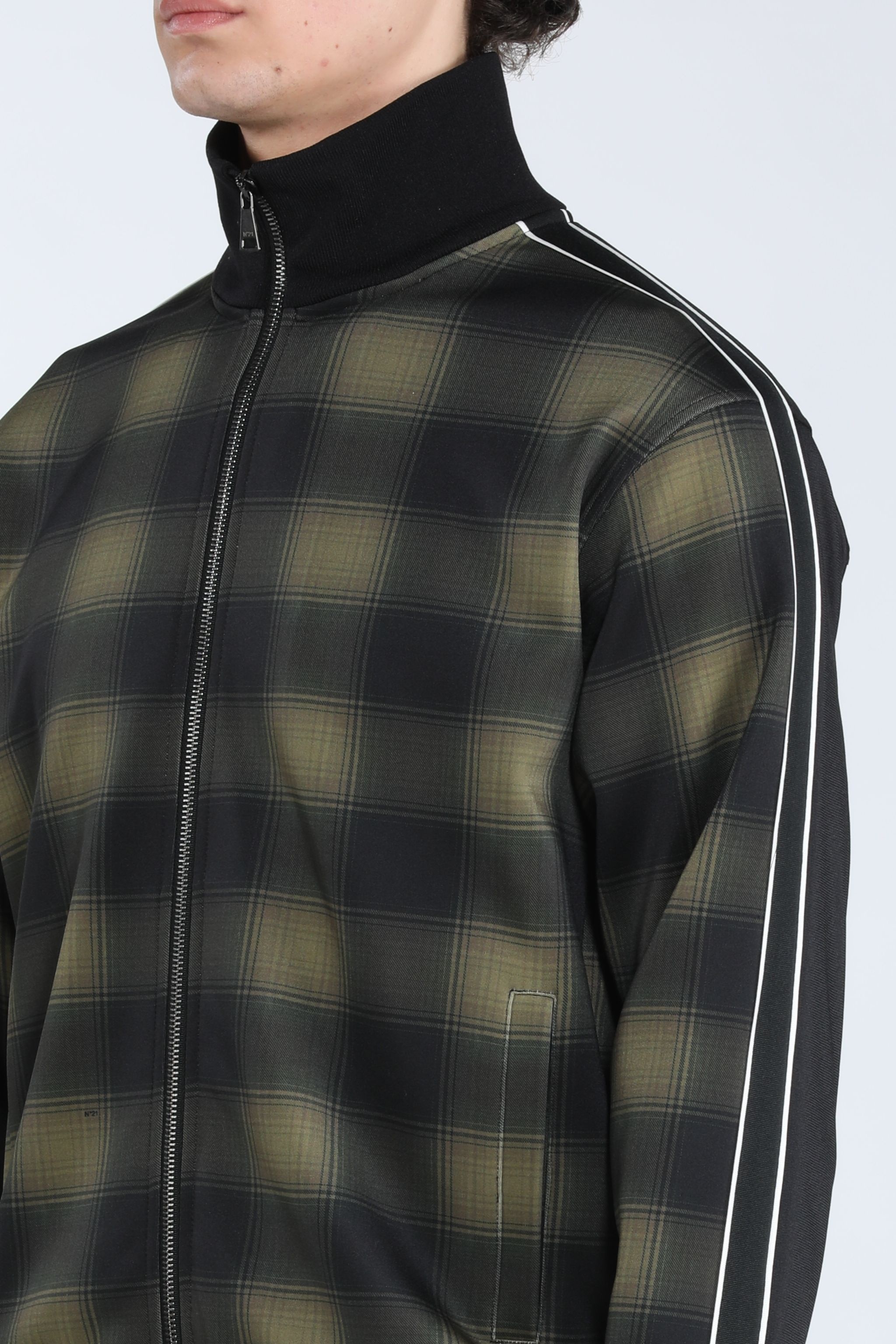CHECKED TRACK JACKET - 5