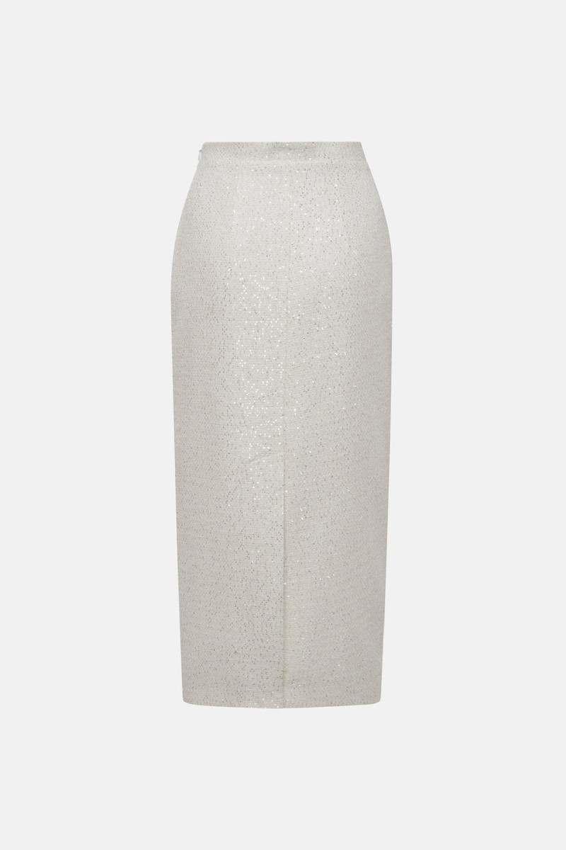 Alessandra Rich SEQUIN TWEED MIDI SKIRT outlook
