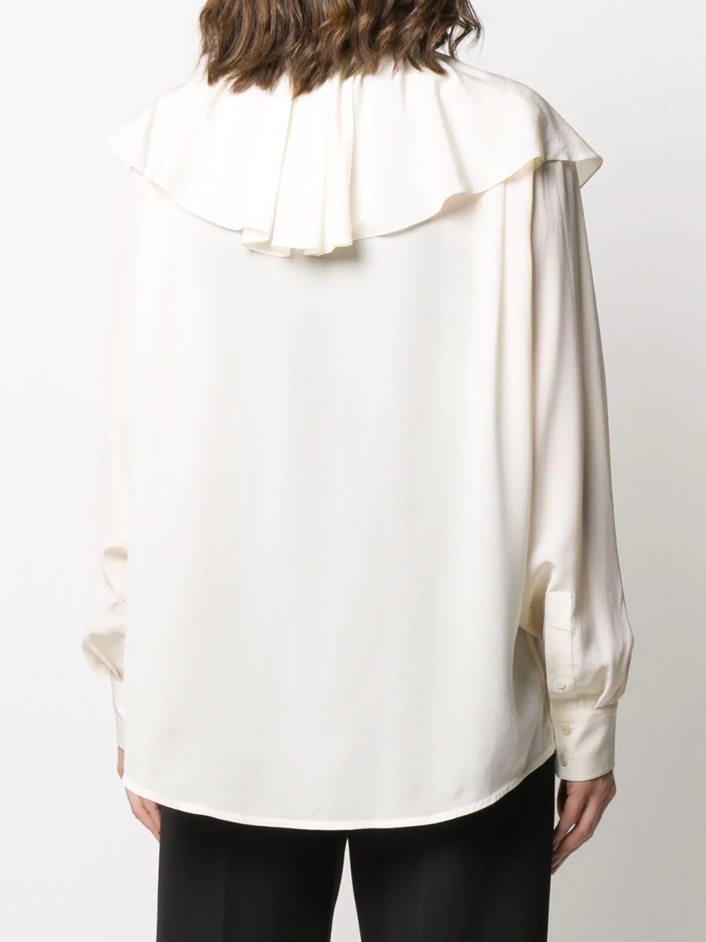 ruffle neck rose blouse - 4