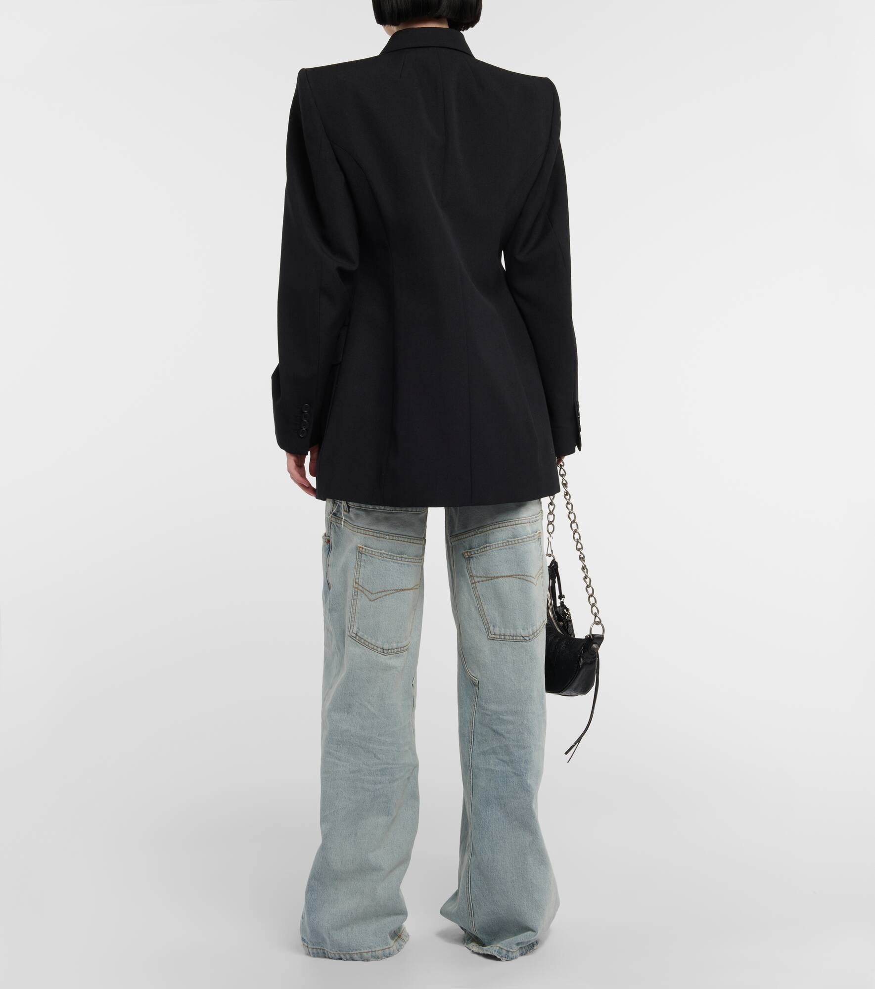 Hourglass double-breasted wool blazer - 3