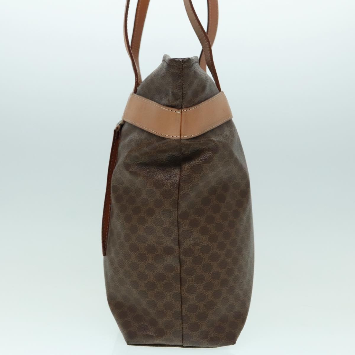 CELINE Macadam Canvas Tote Bag Pvc Leather Brown Gold - 3