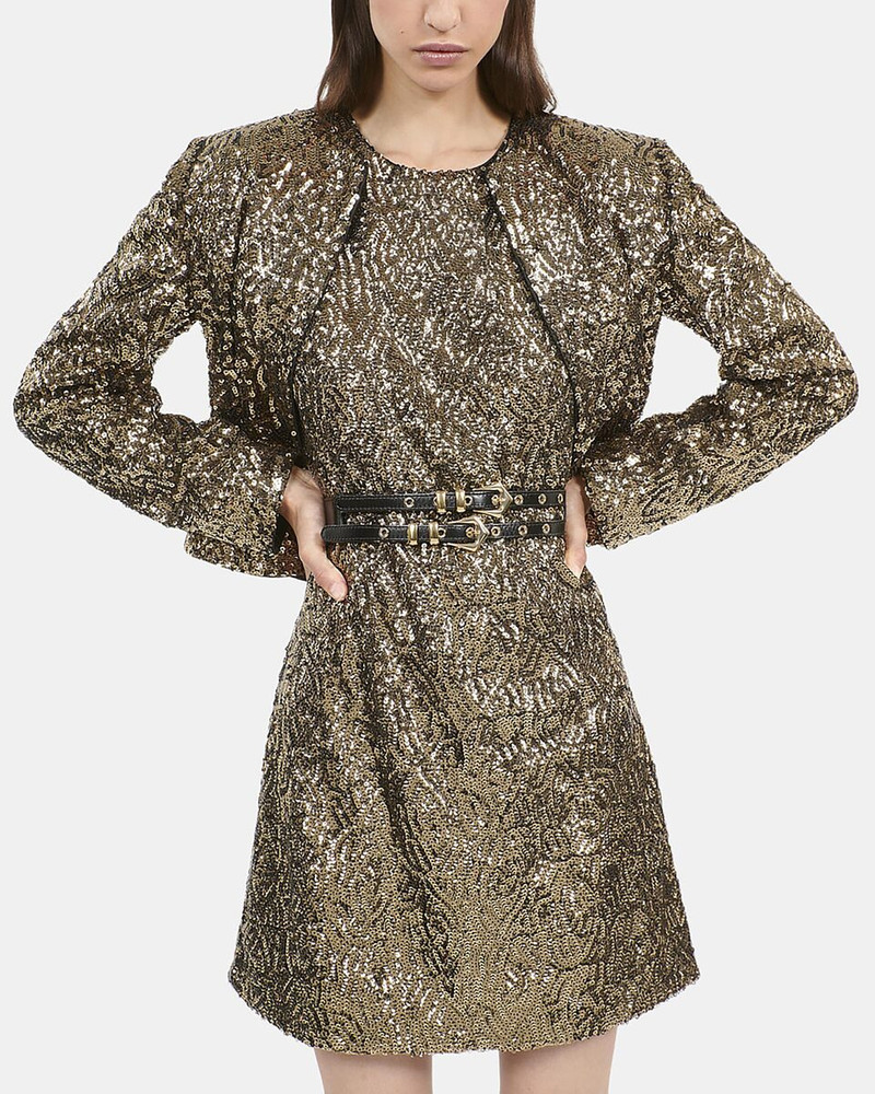 SHORT JACKET WITH GOLDEN SEQUINS 4