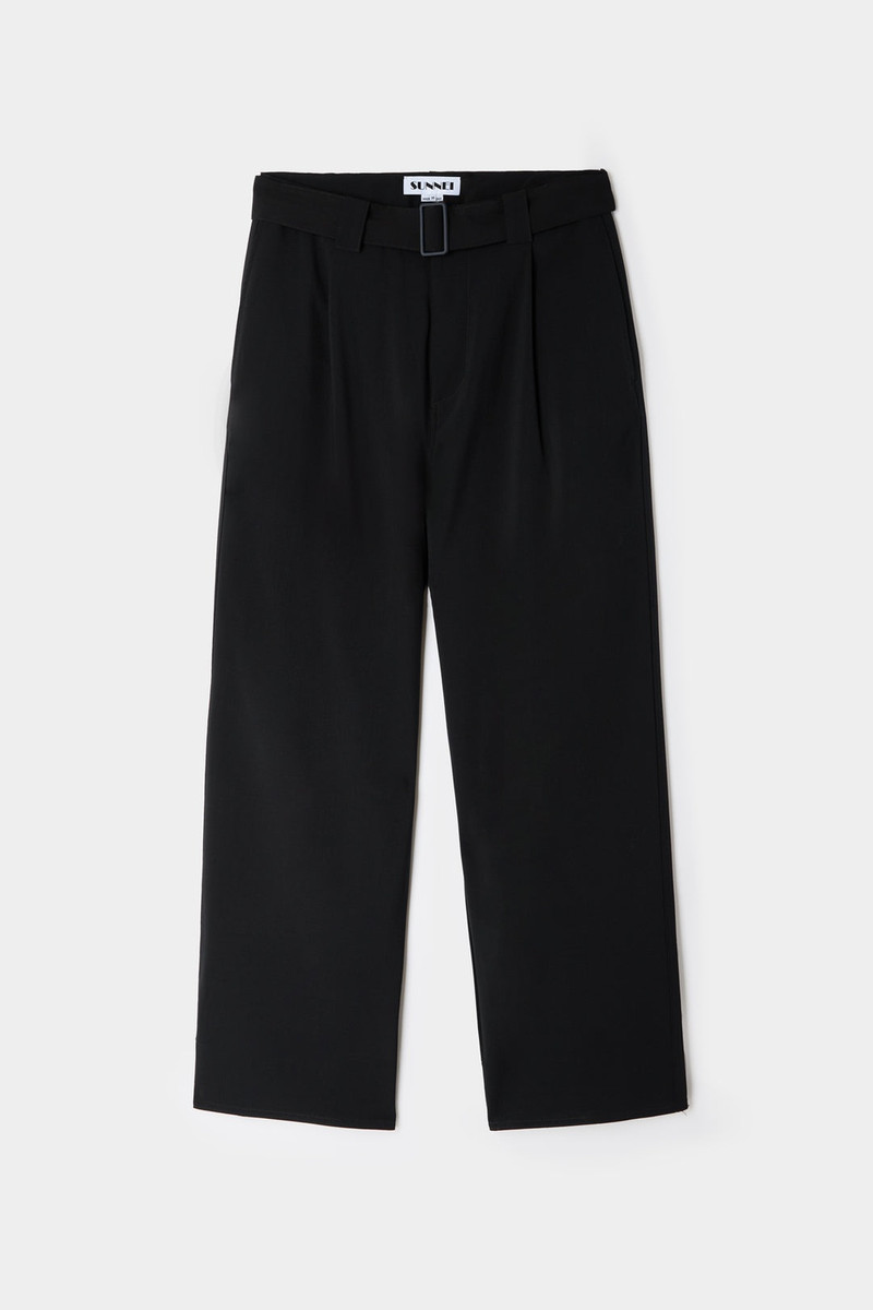 SUNNEI RIC PANTS WITH BELT / black outlook