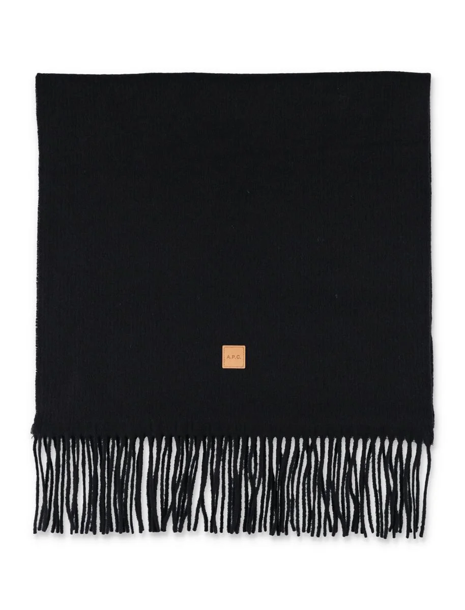 A.P.C. Aria Wool Scarf With Logo - 1