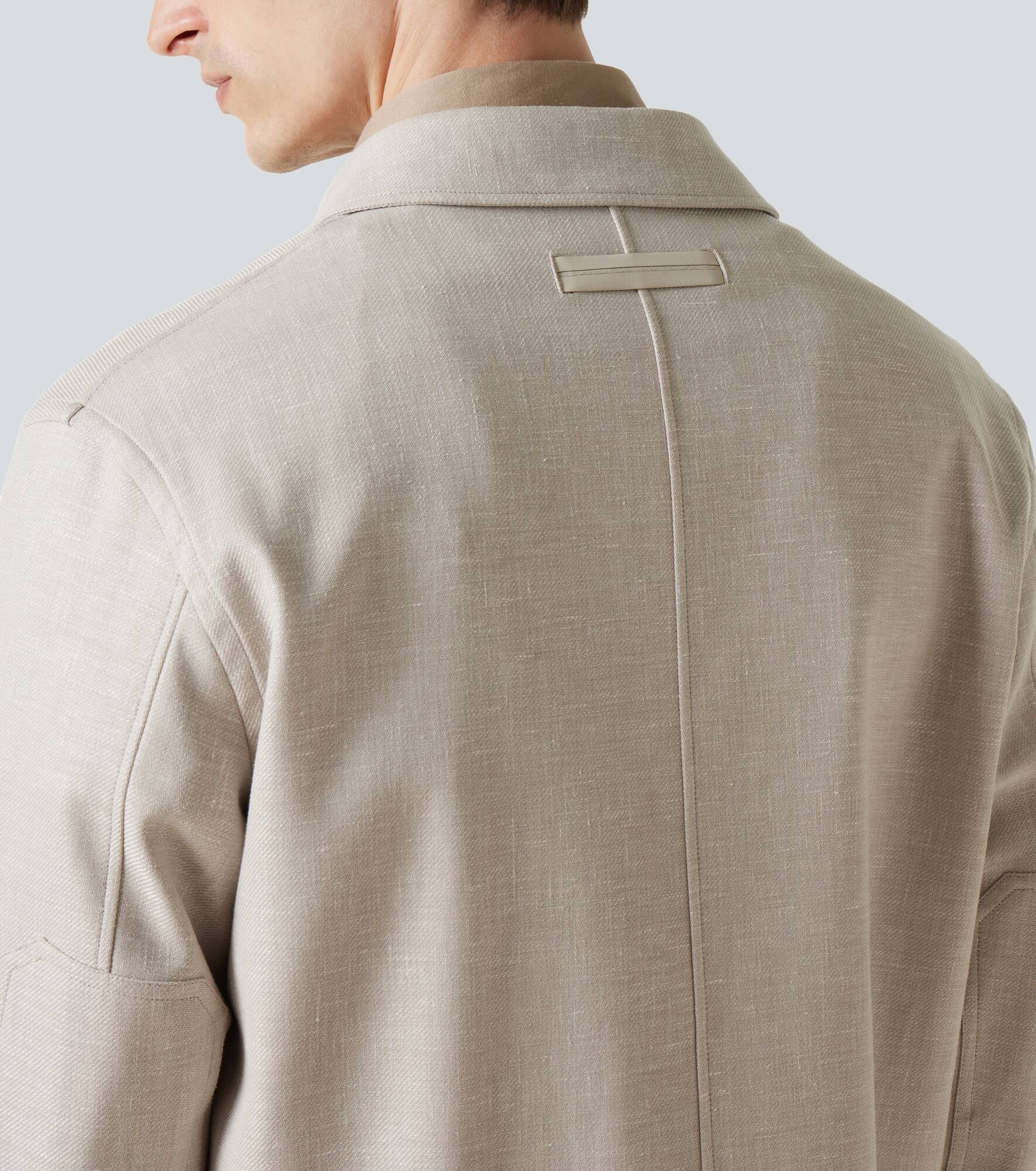 Linen, wool, and silk-blend overshirt - 7