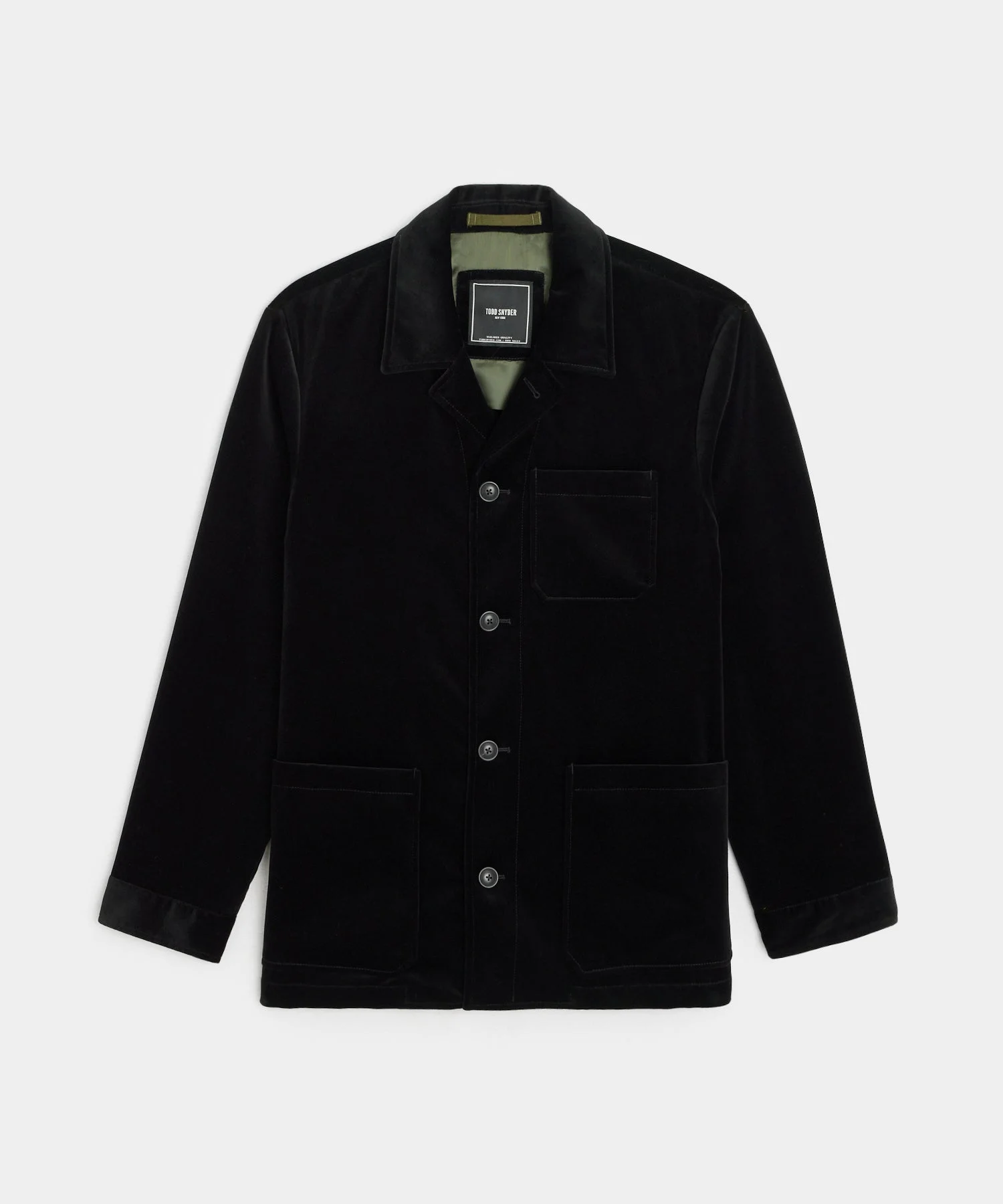 Italian Velvet Tailored Chore Coat - 1