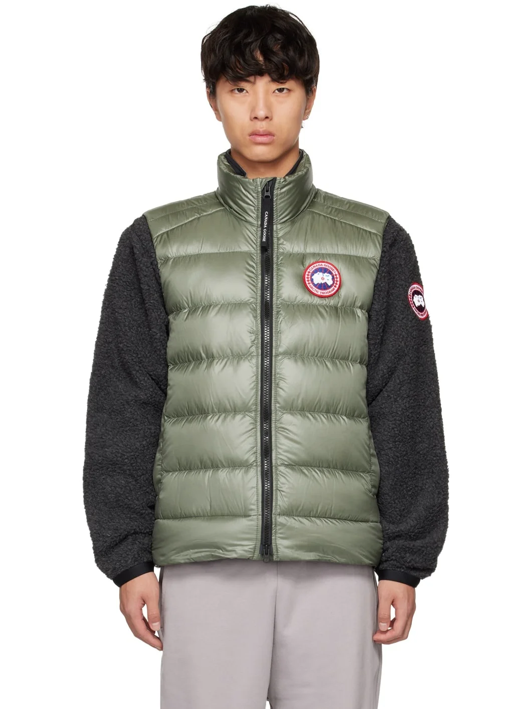 Green Crofton Down Vest - 1