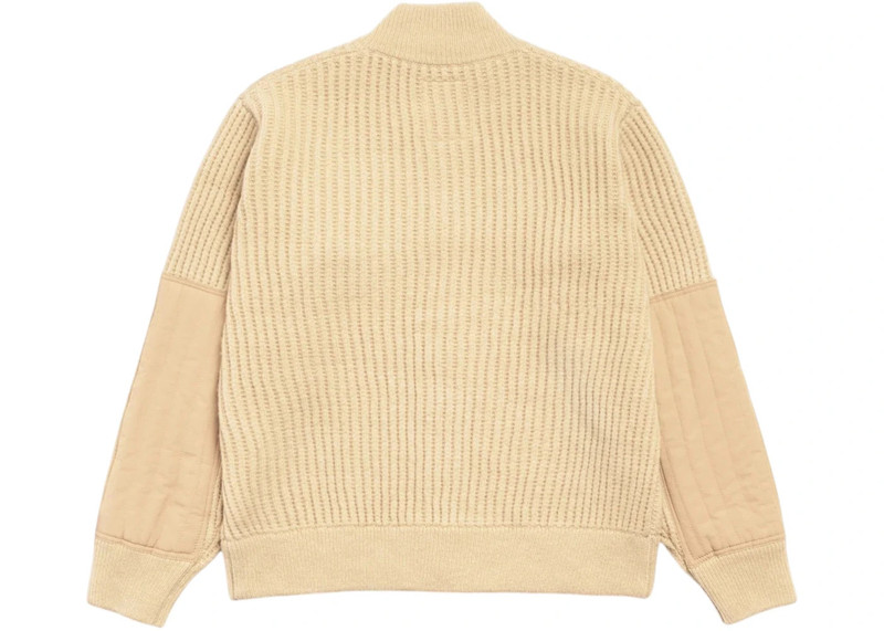Stüssy Stussy Lambs Wool Zip Sweater Sand outlook