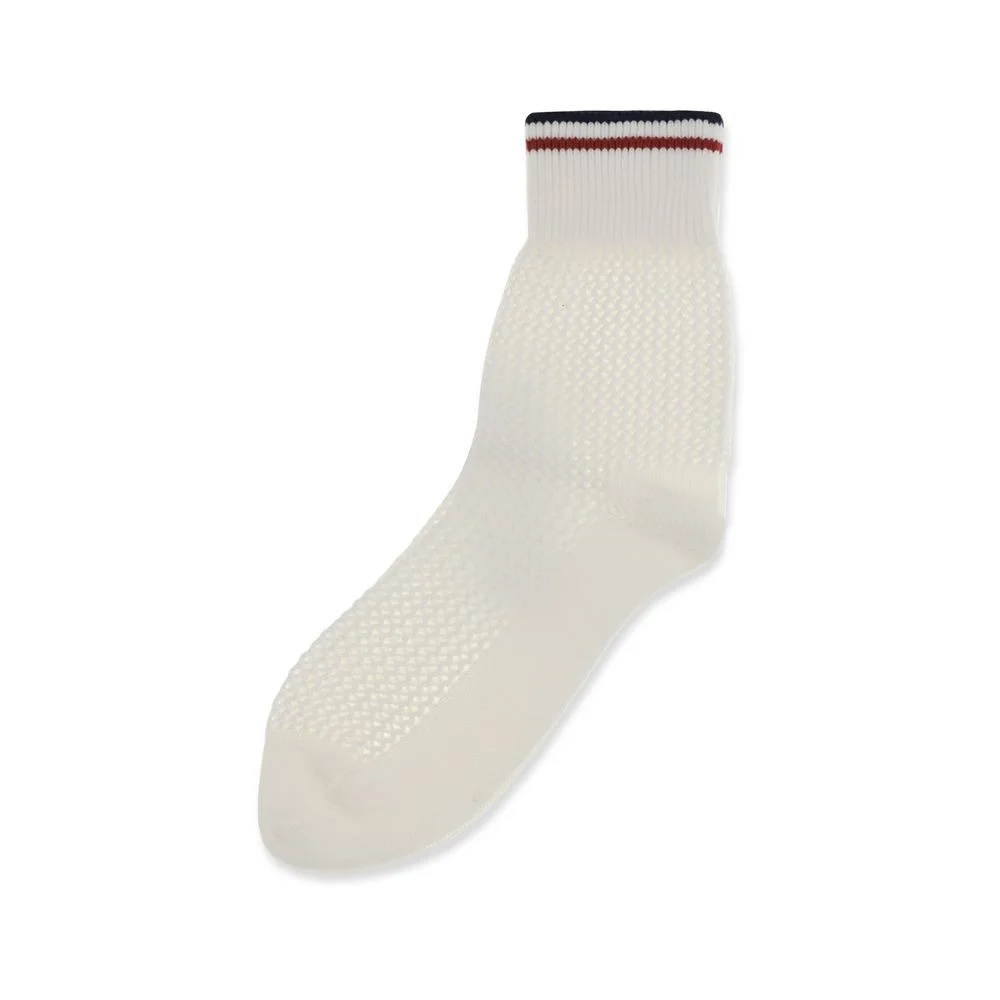 Brunello Cucinelli Striped Cotton Socks — White - 1