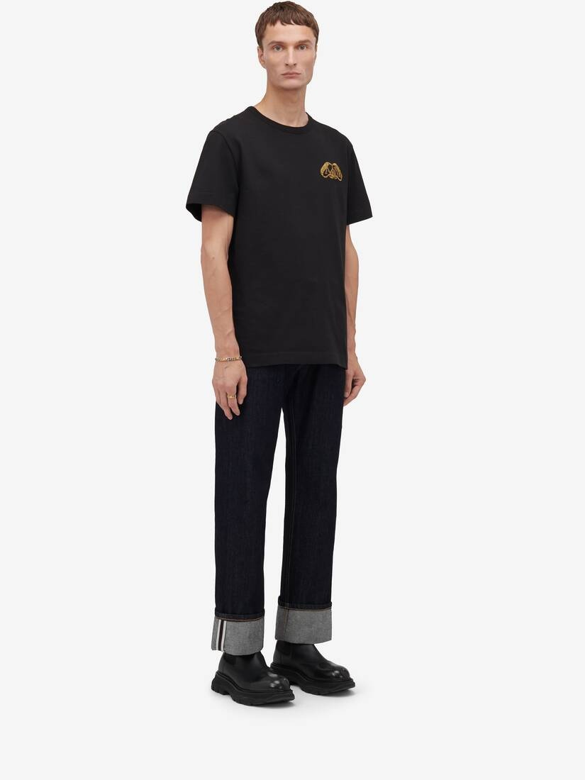 Men's Half Seal Logo T-shirt in Black - 3