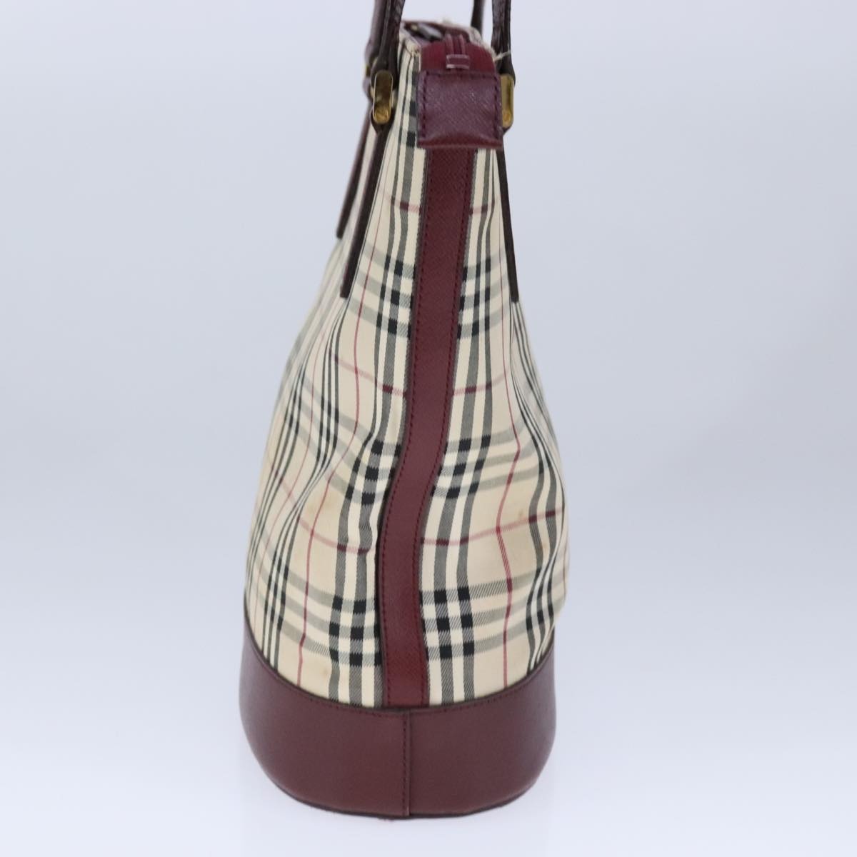 Burberry Nova Check Hand Bag Canvas Beige - 4
