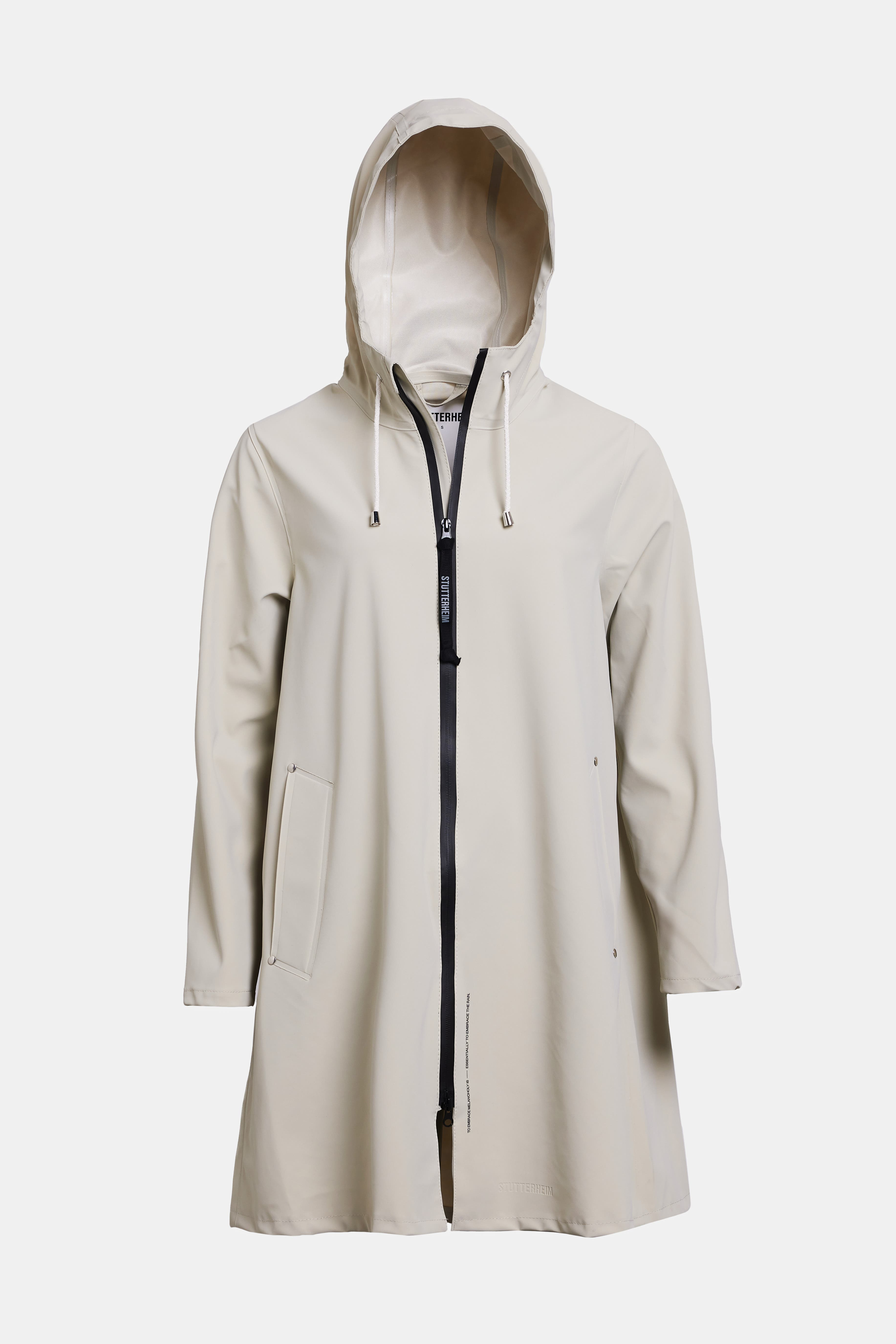 Stutterheim Mosebacke Lightweight Zip Matte Raincoat in Pelican at Nordstrom - 2