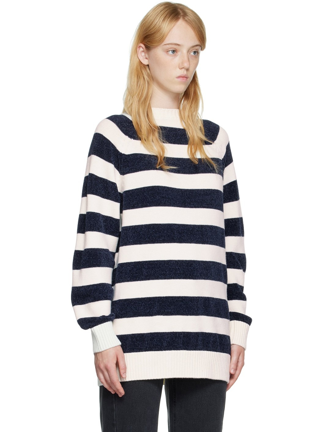 White Striped Sweater - 2