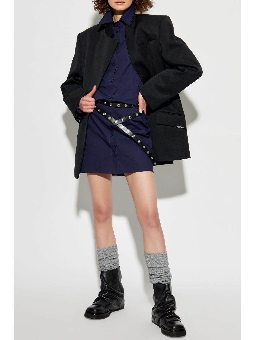 button-up mini dress - 2