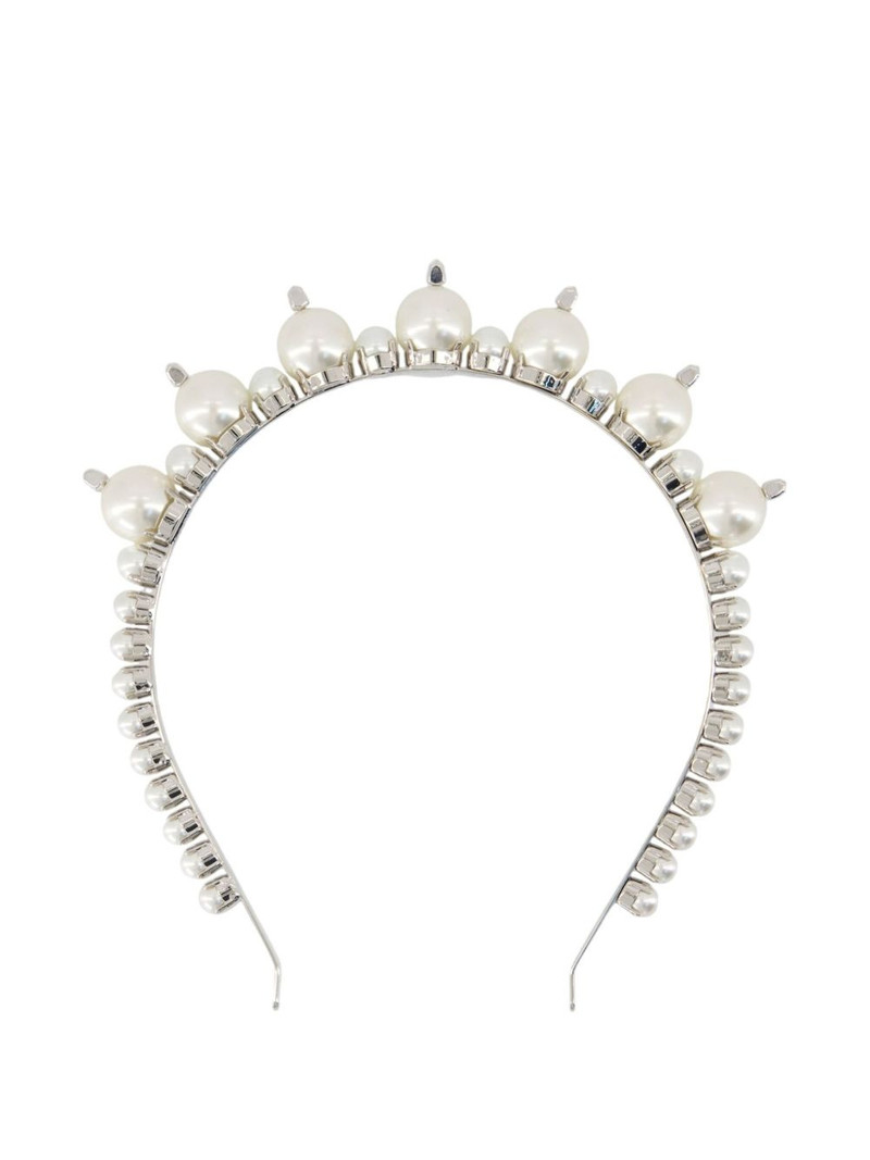 Simone Rocha crystal pearl tiara hairband outlook