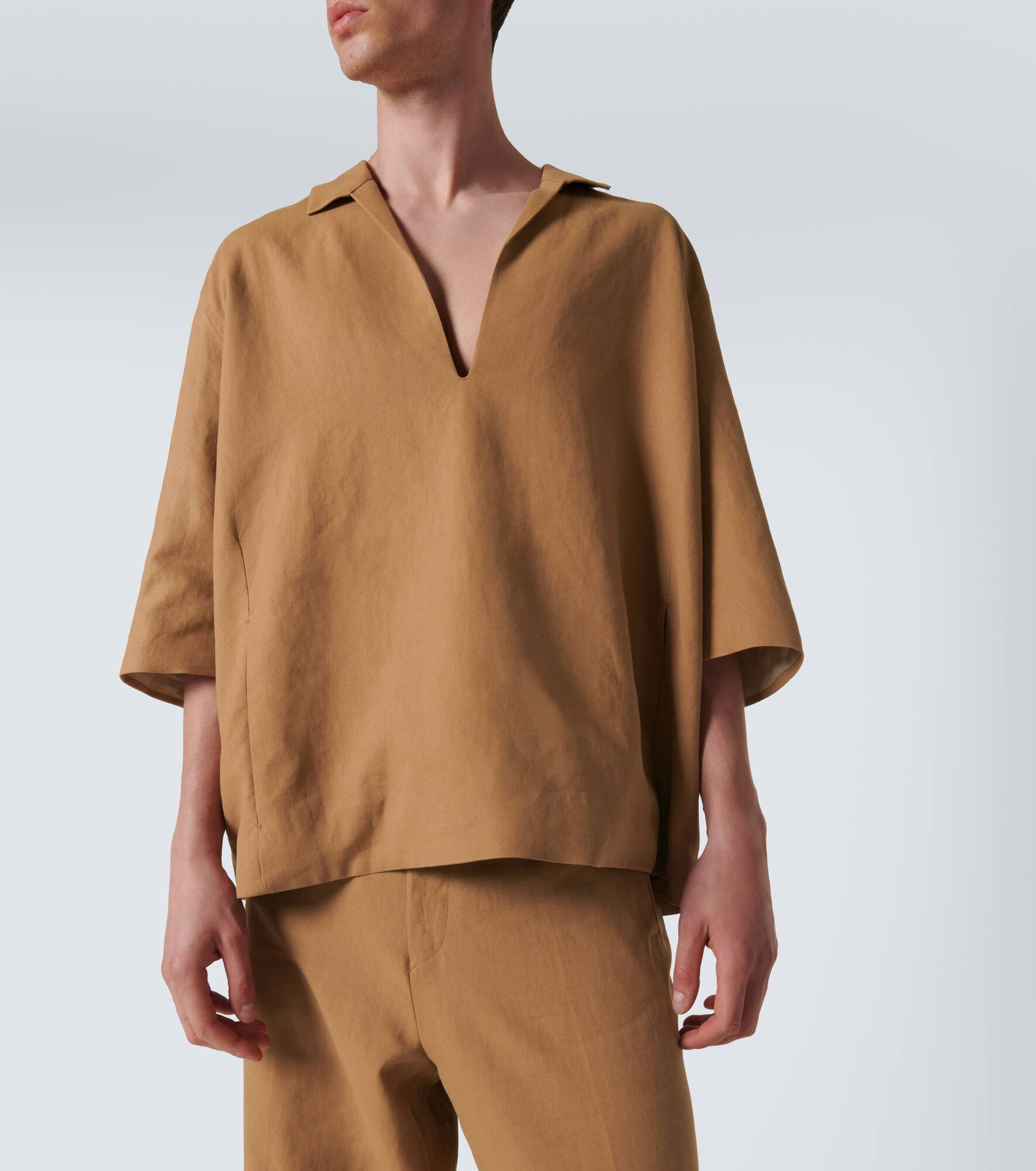 Linen bowling shirt - 3