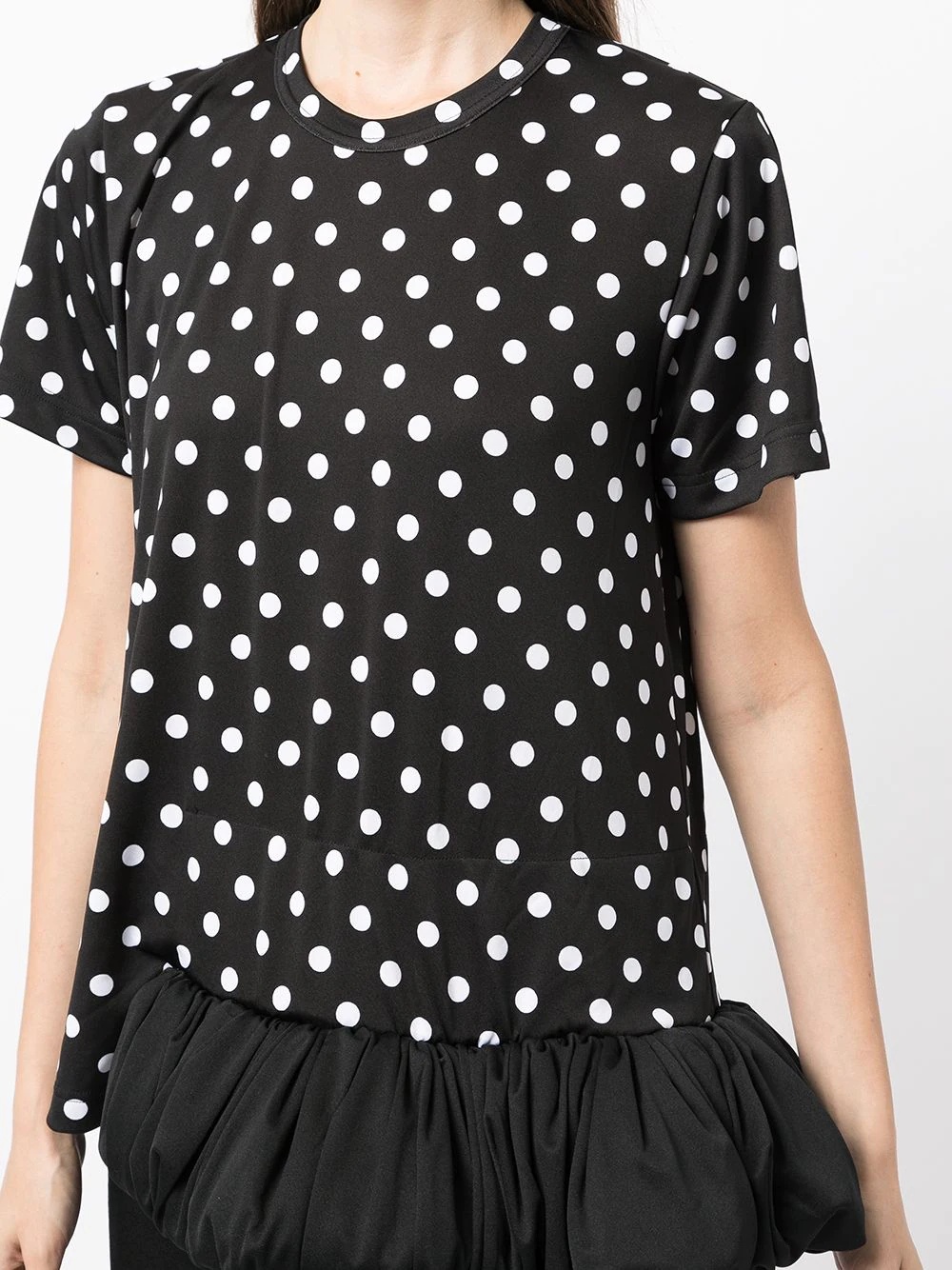 polka dot puff-panel T-shirt - 5