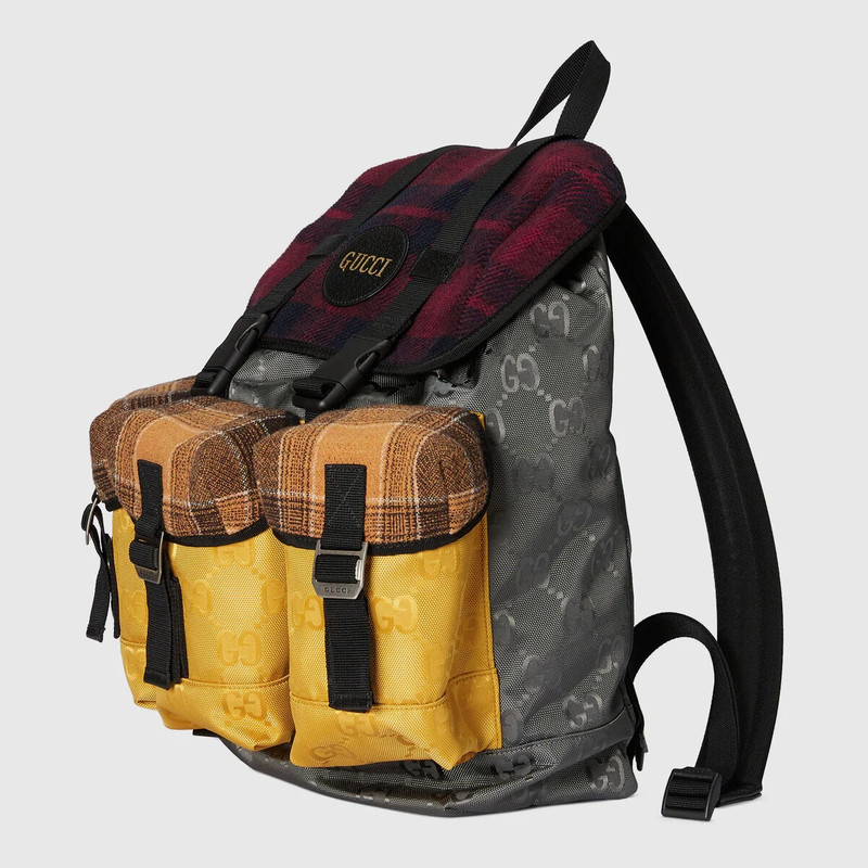 GUCCI Gucci Off The Grid tartan backpack outlook