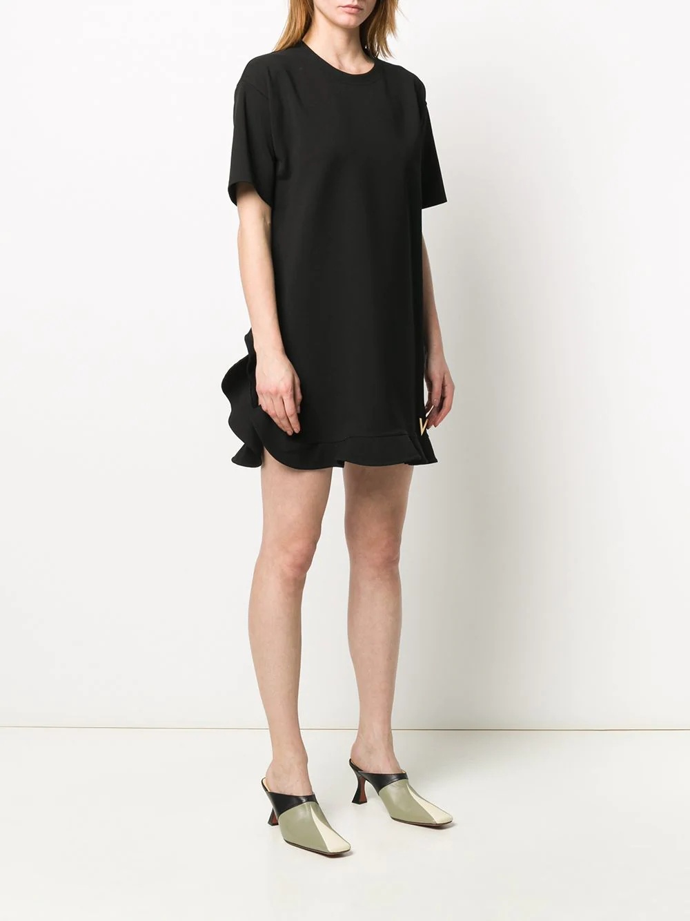 VGOLD peplum hem T-shirt dress - 3