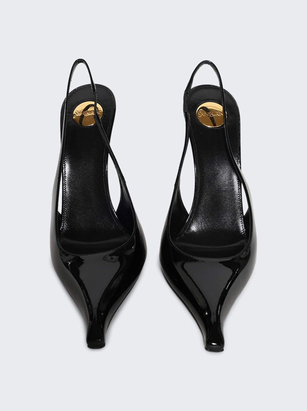 Miller Wedge Pump Glazed Black Leather - 2