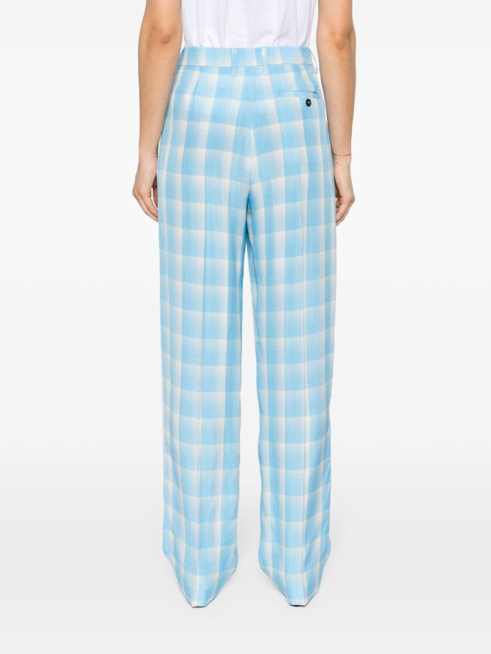 check-pattern trousers - 4