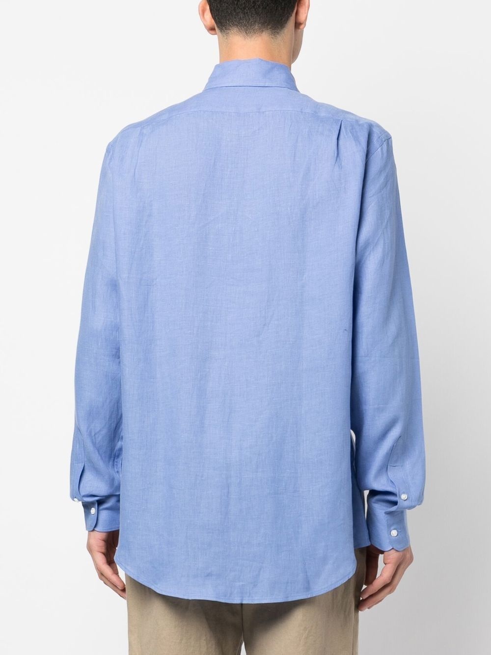 long-sleeved linen shirt - 4