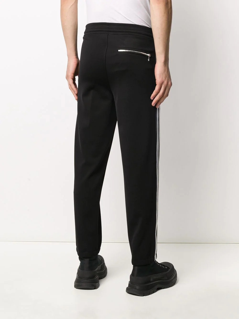 side stripe track pants - 4