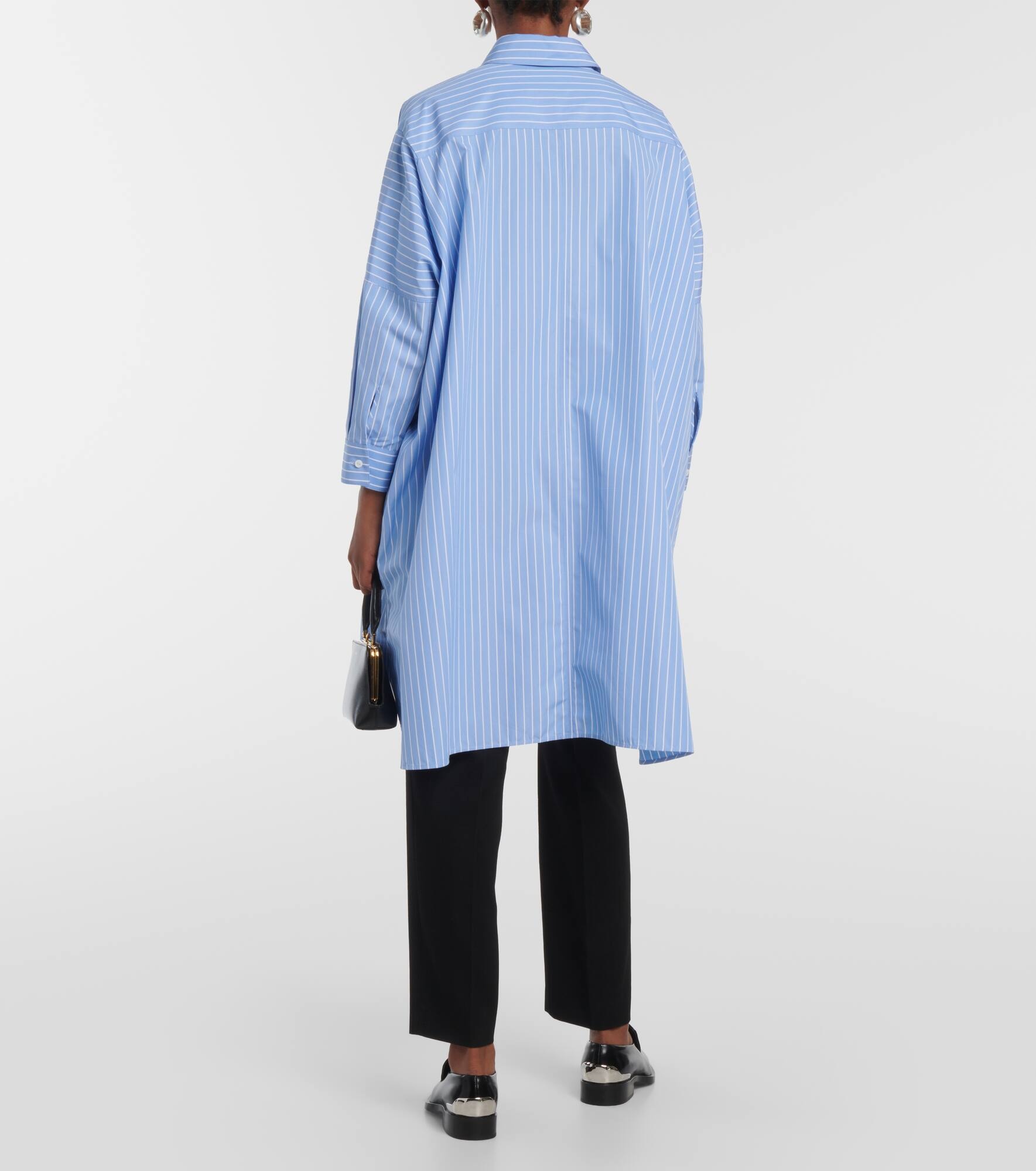 Striped cotton poplin shirt - 3