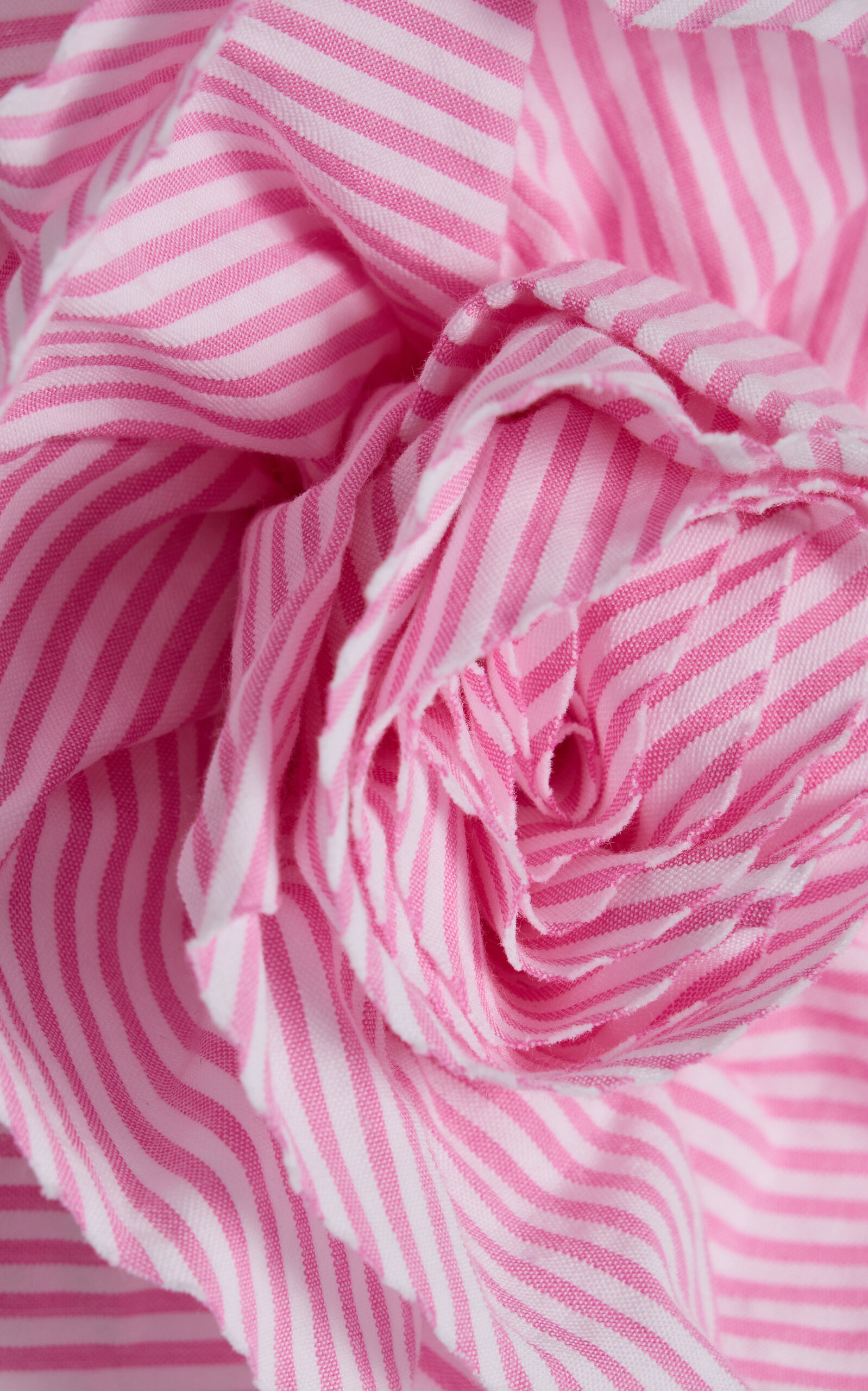 Gisele Brooch-Detailed Striped-Seersucker Midi Dress pink - 5