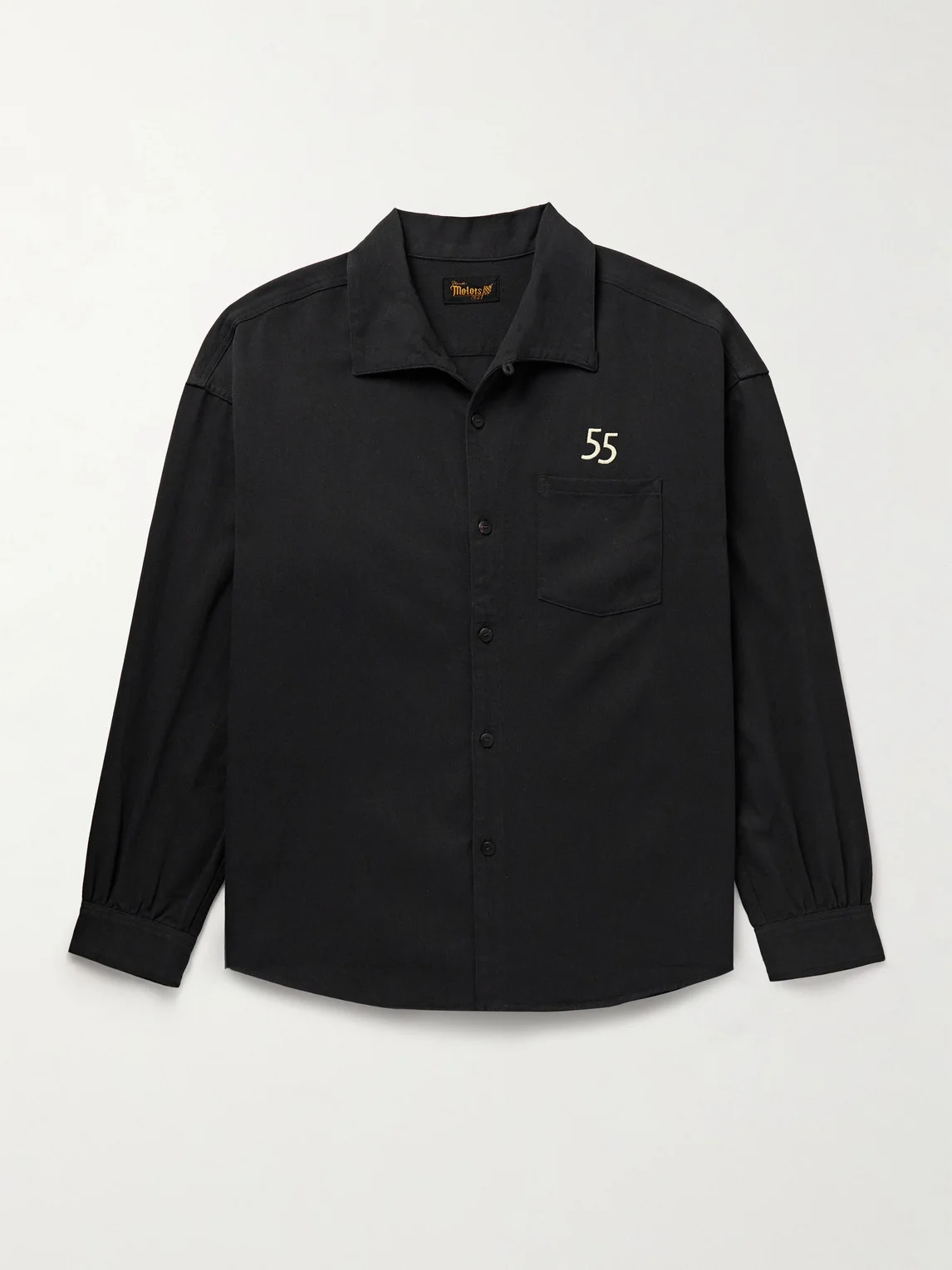 Palmer Convertible-Collar Embroidered Cotton-Twill Shirt - 1