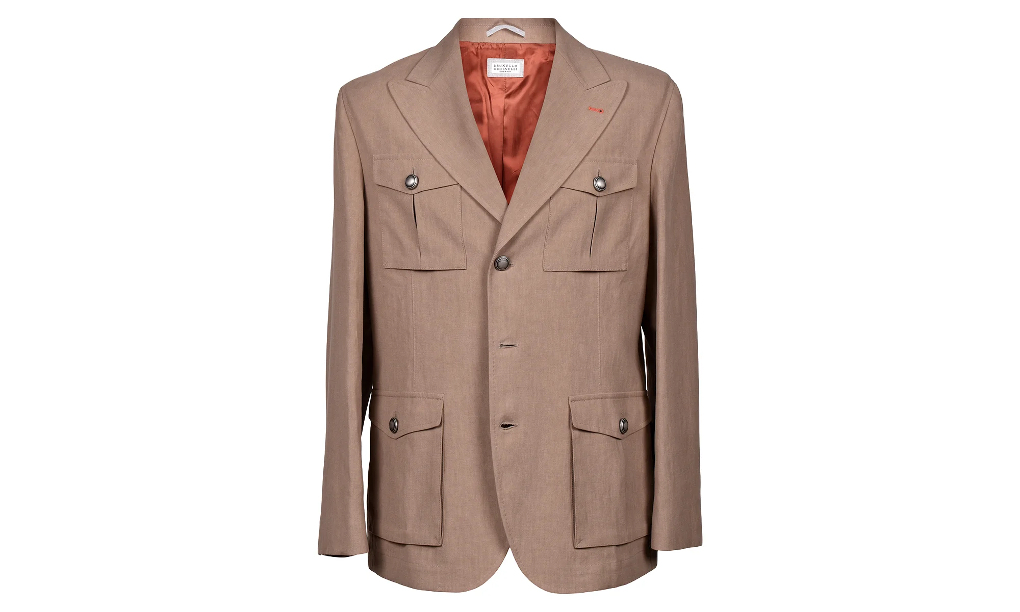 Linen Safari Jacket "Tobacco" BRUN571 - 1