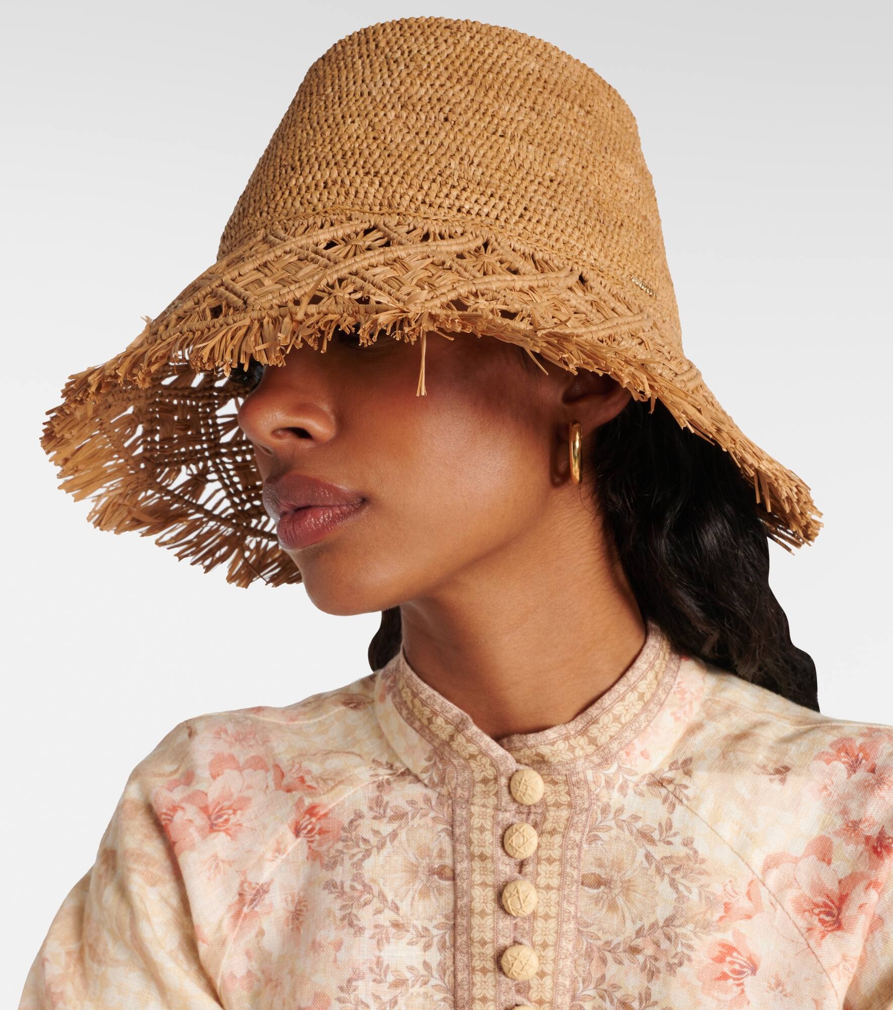 Macramé raffia bucket hat - 2