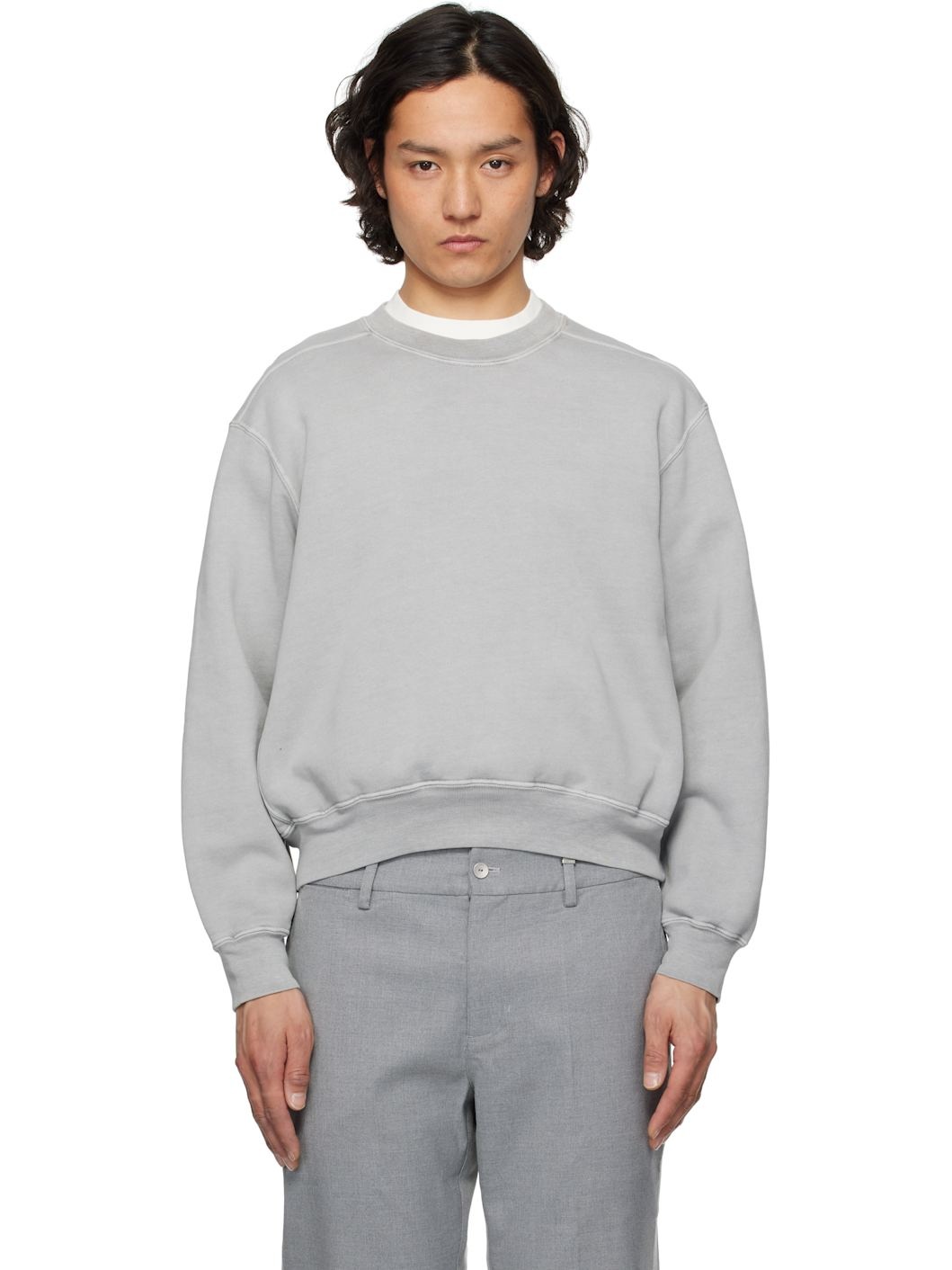 Gray Mini Crewneck Sweatshirt - 1