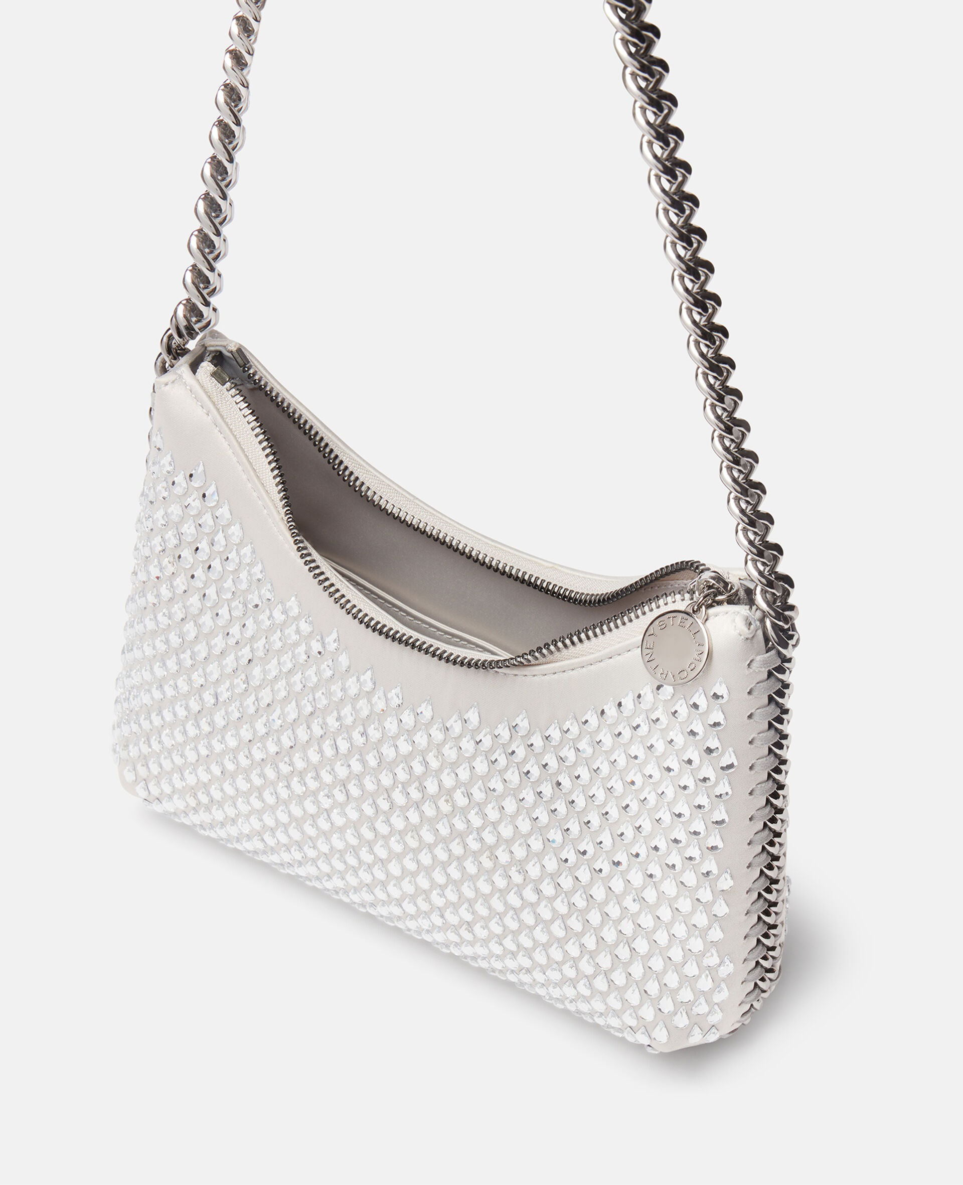 Falabella Crystal Mesh Mini Zipped Shoulder Bag - 4