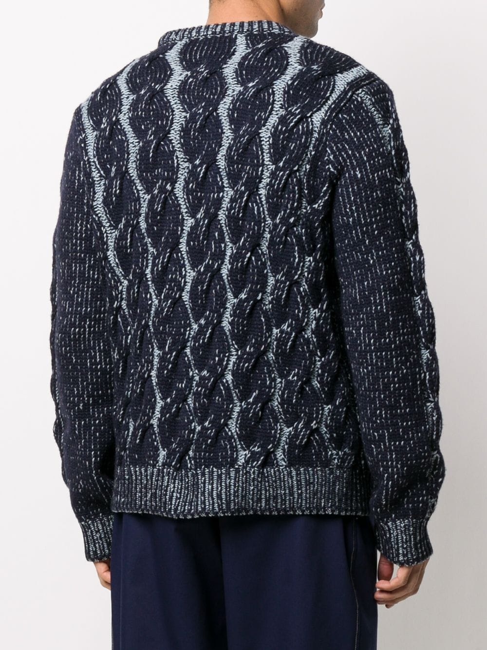 mottled cable knit jumper - 4