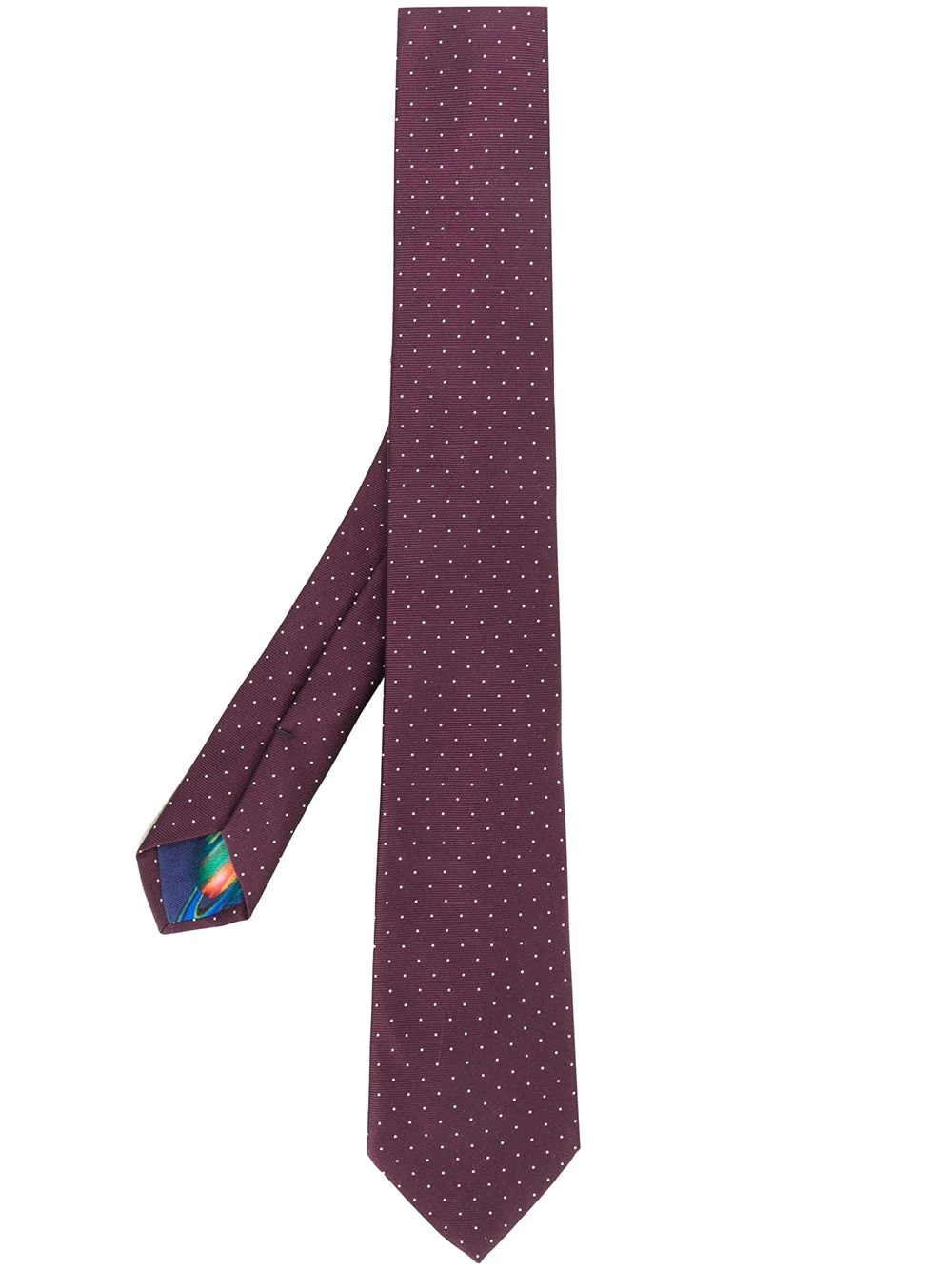 polka-dot embroidered tie - 1