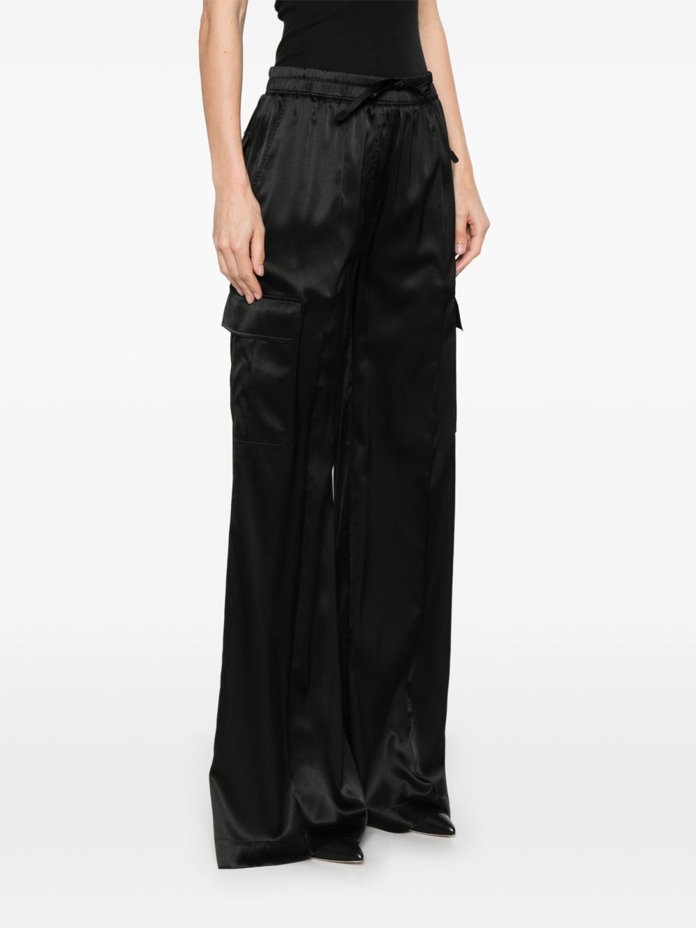 satin cargo pants - 3