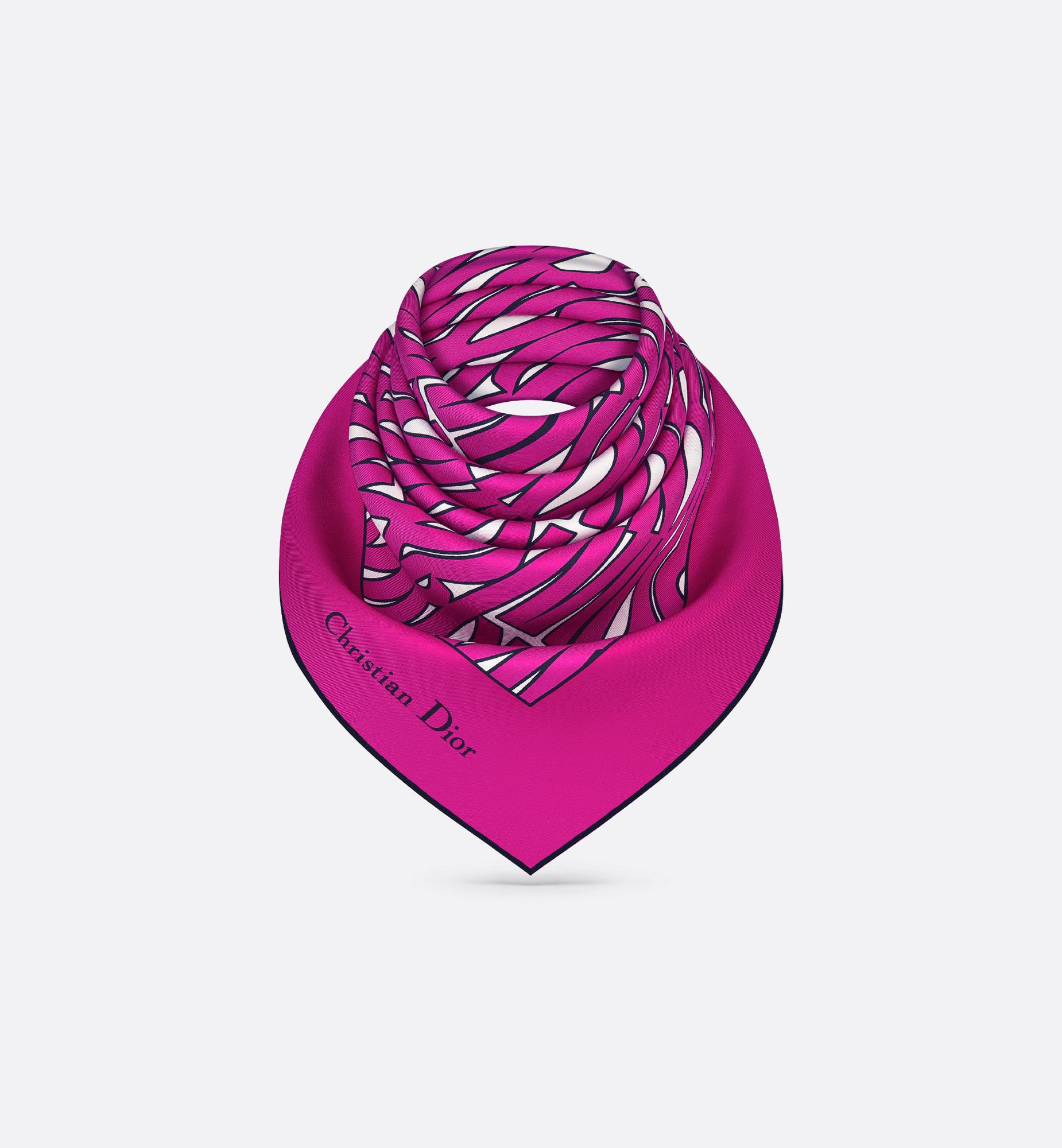 Miss Dior Allover 90 Square Scarf - 4