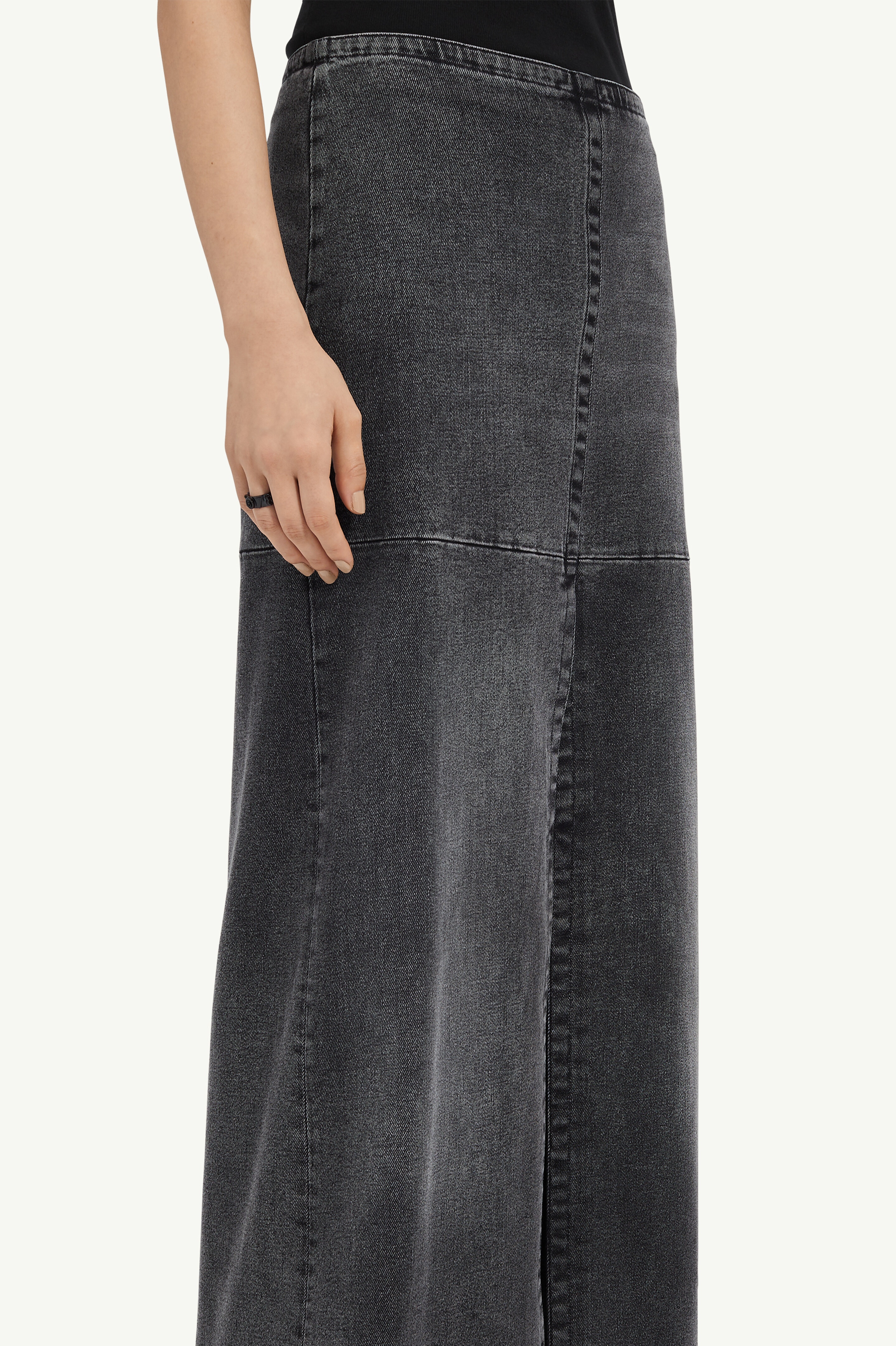 Long Denim Skirt - 5