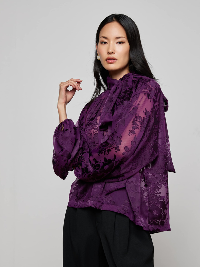 Rhett Burnout Satin Blouse 3