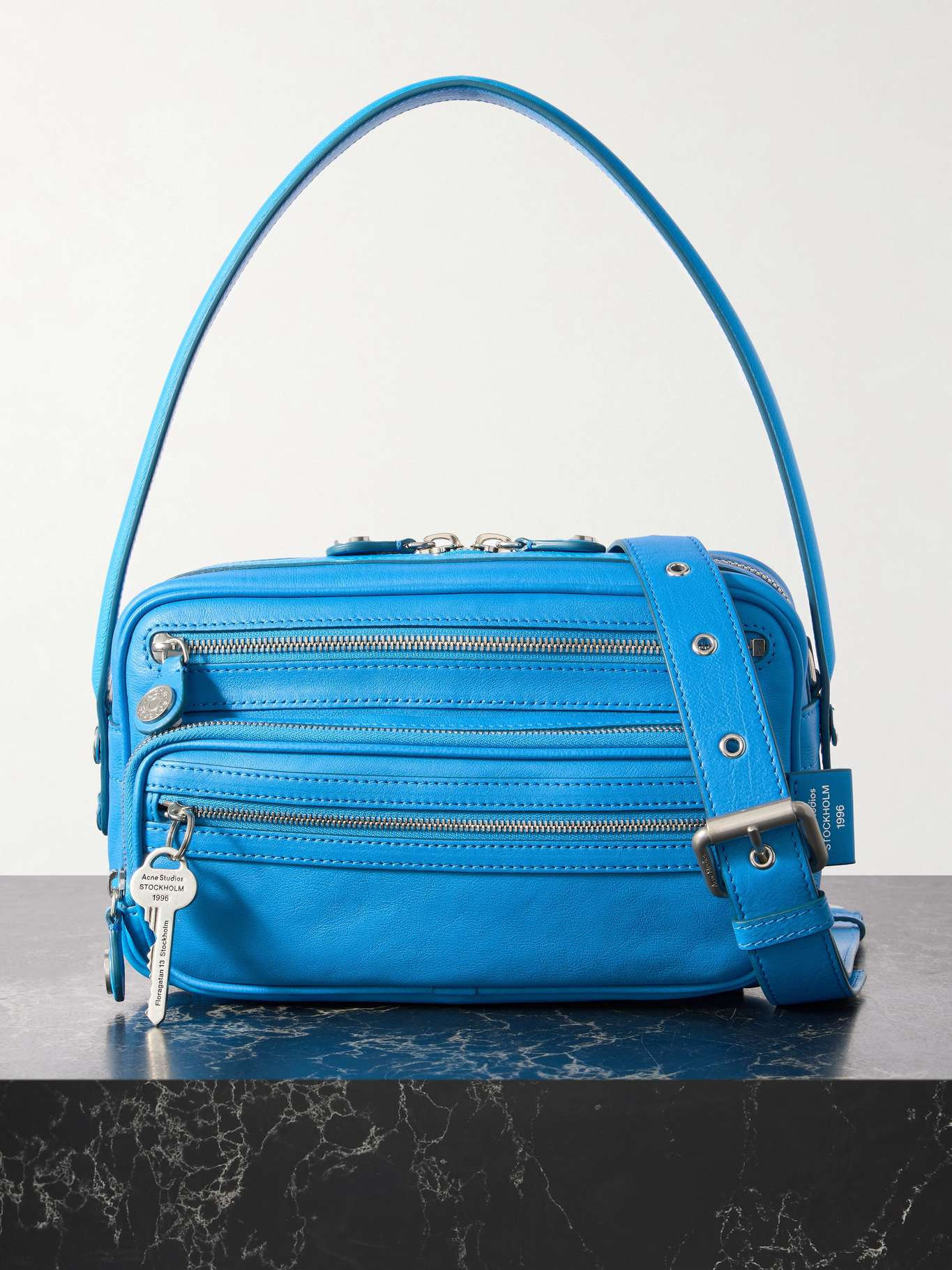 Camero Party small leather shoulder bag Cobalt blue - 1