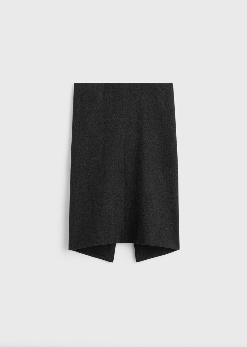 Twill suit skirt charcoal 1