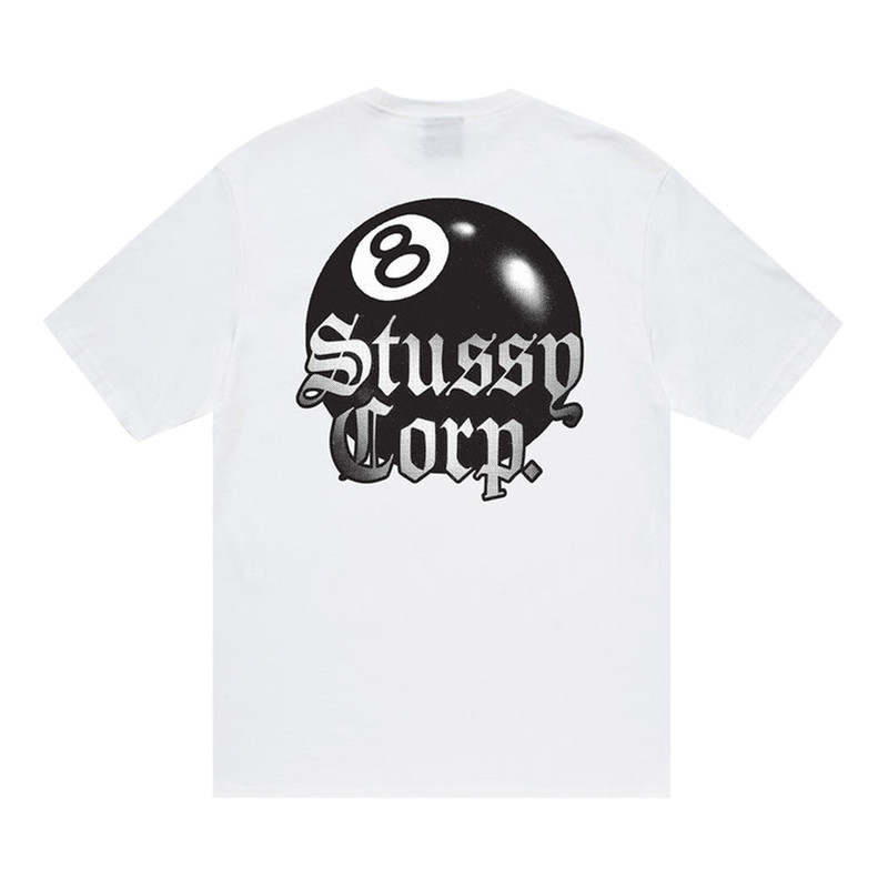 Stüssy Stussy 8 Ball Corp. Tee 'White' outlook