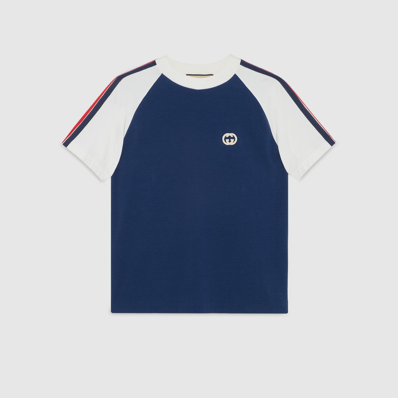 Cotton jersey T-shirt with patch 1