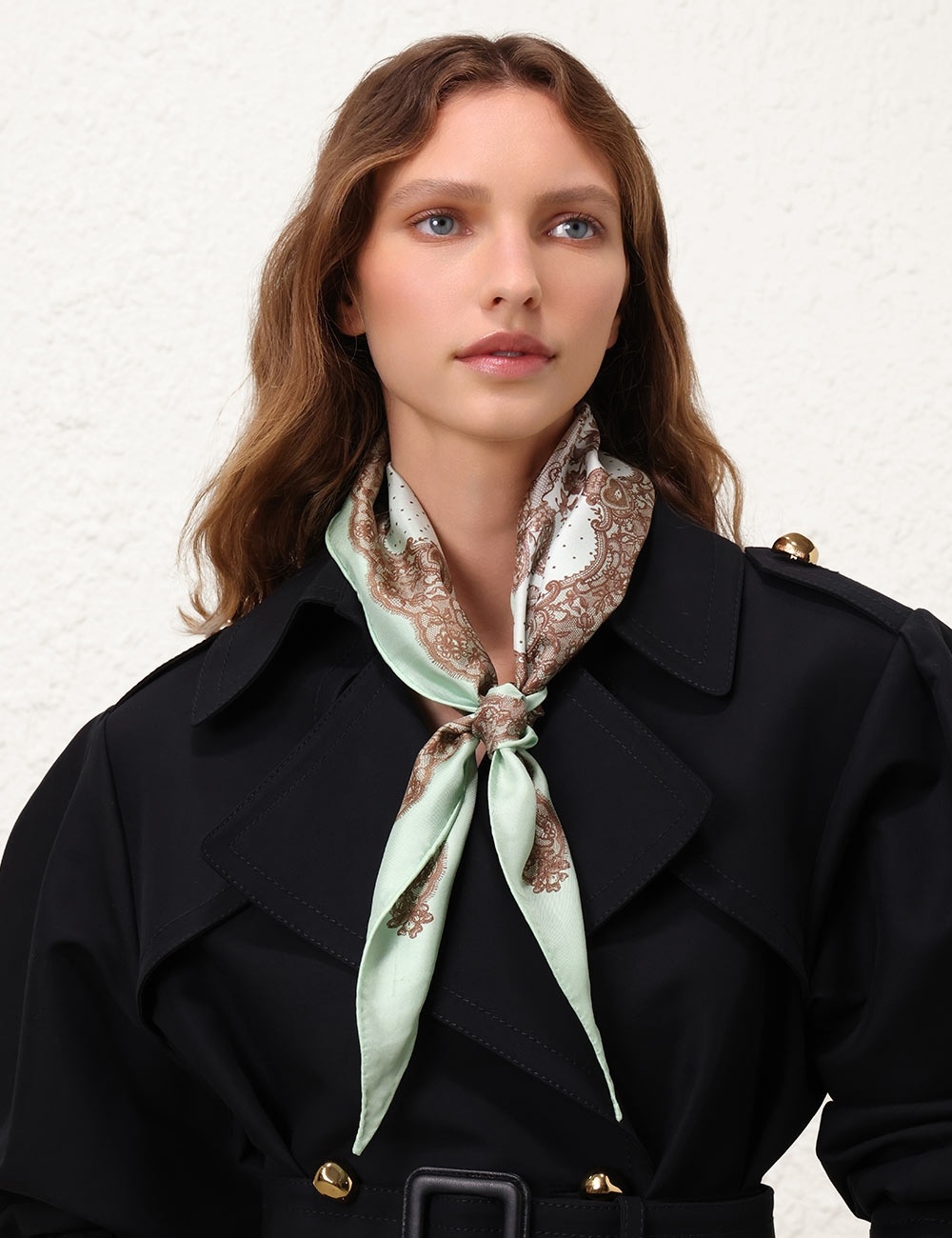 PRINTED SILK DIAMOND SCARF - 4