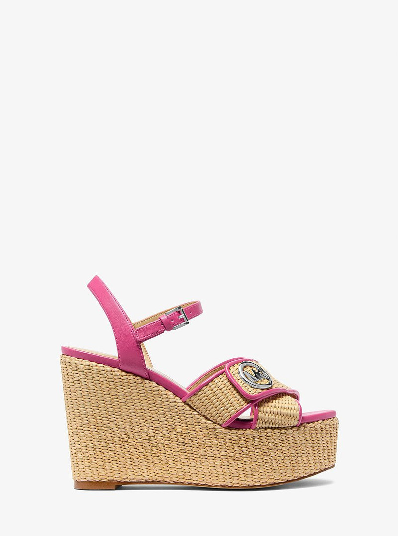 Hannah Straw Wedge Sandal 1