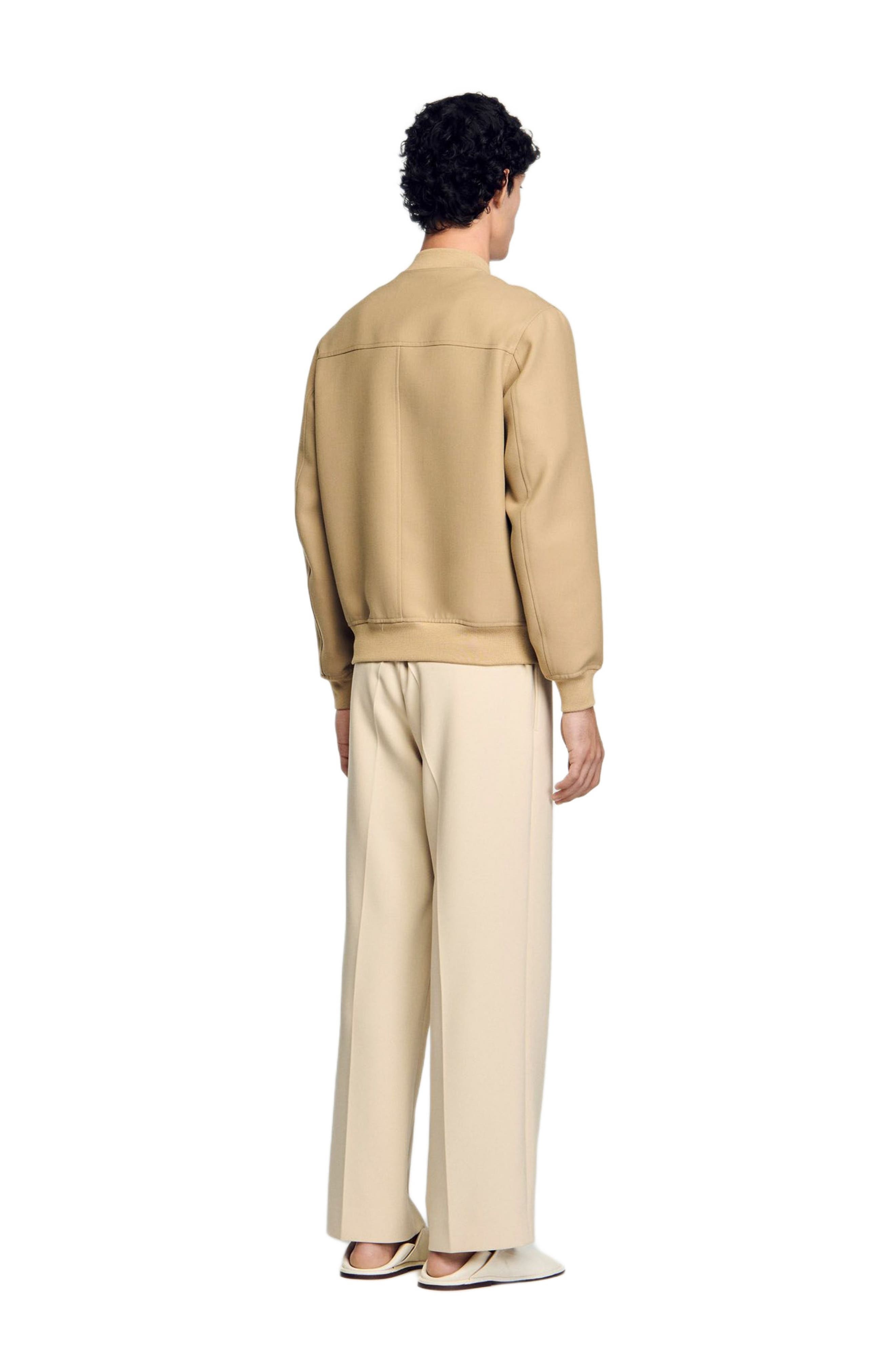 SANDRO Zip-up jacket in Nut at Nordstrom - 2